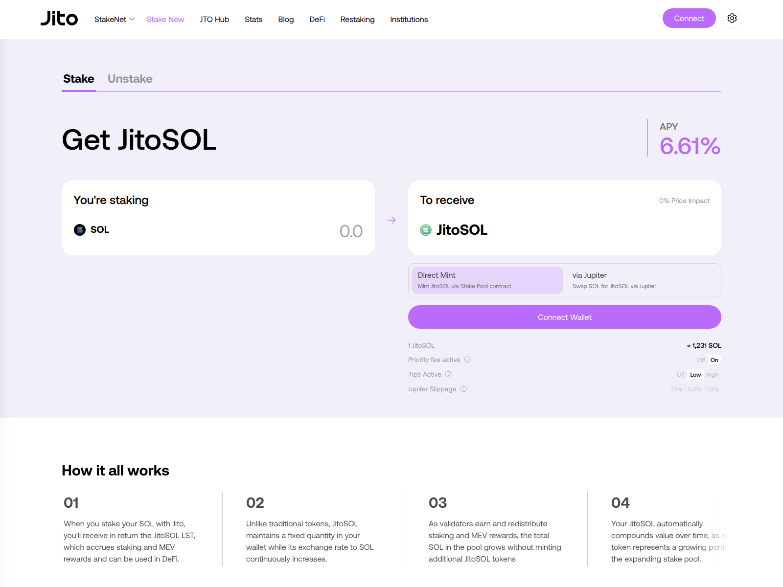 Screenshot of jito.run