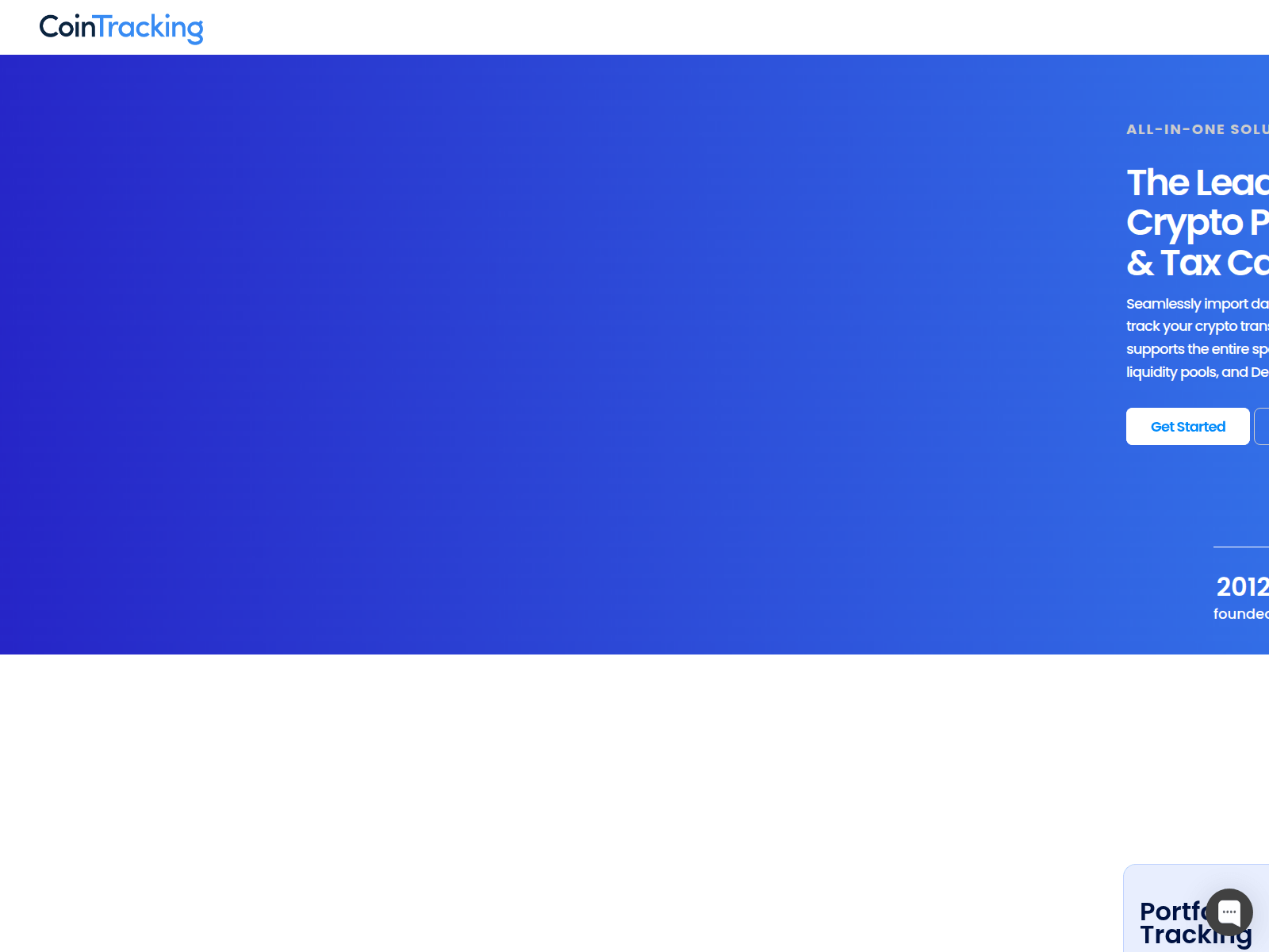 Screenshot of cointrackingpro.live
