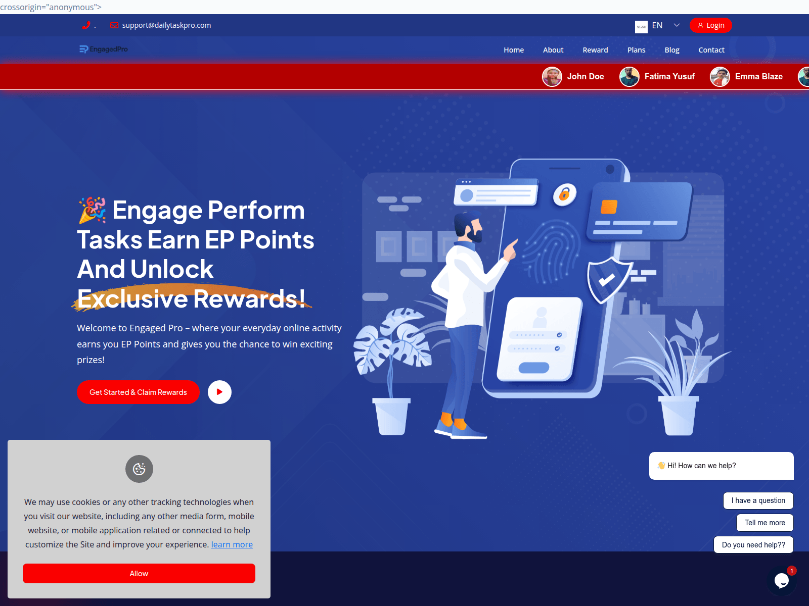 Screenshot of engagedpro.net