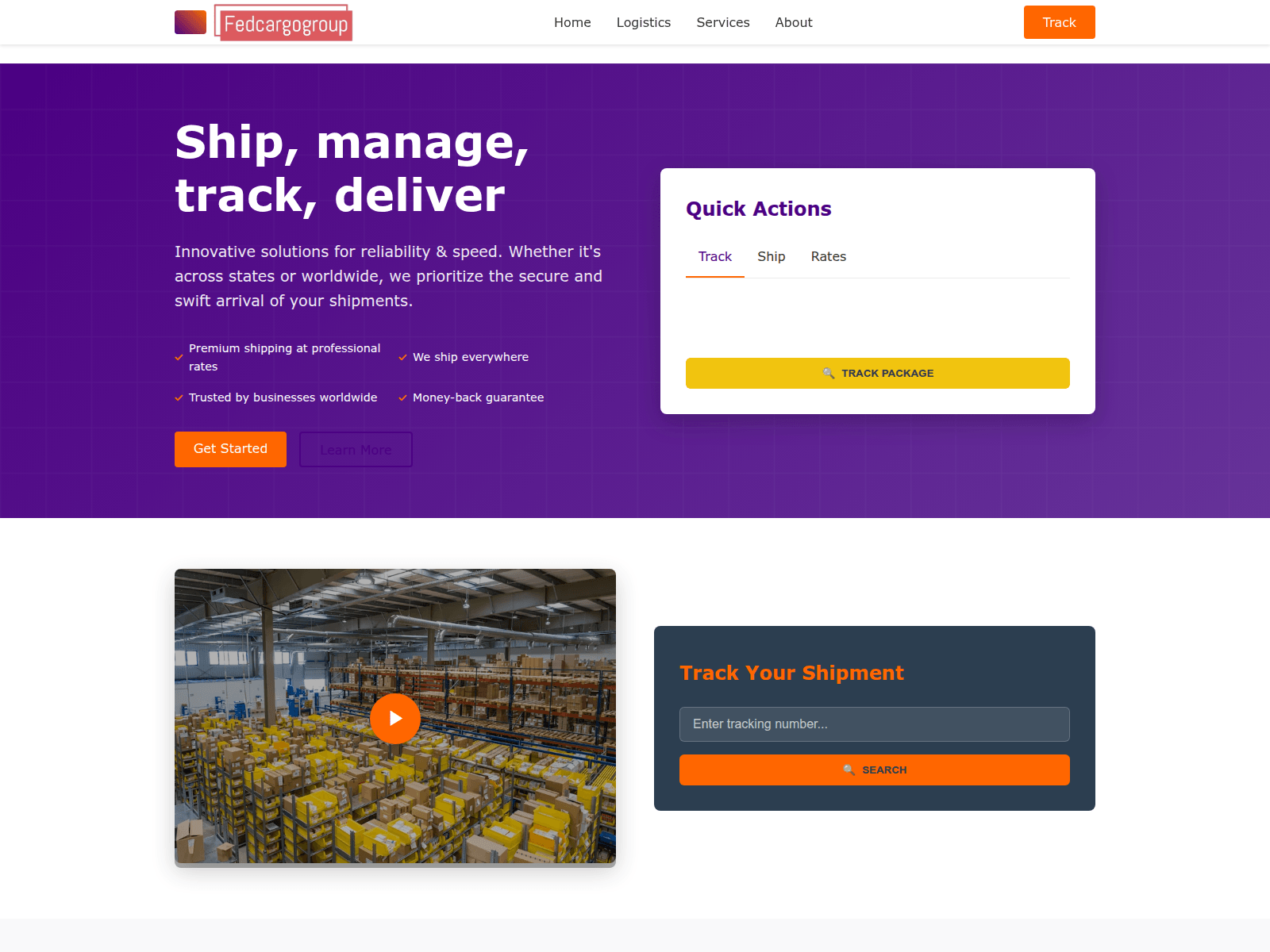 Screenshot of fedcargogroup.live