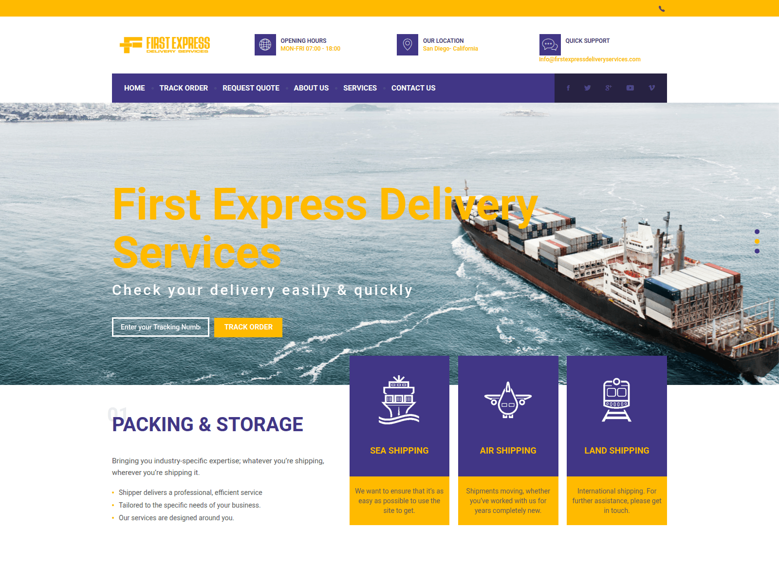 Screenshot of firstexpressdeliveryservices.com.oceanicdeepwaterindustrial.in