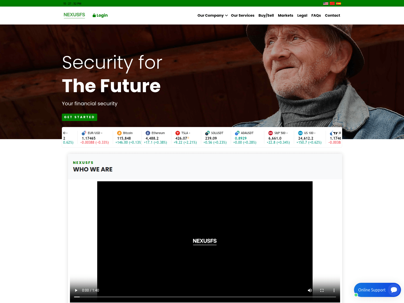 Screenshot of nexusfsinvest.org