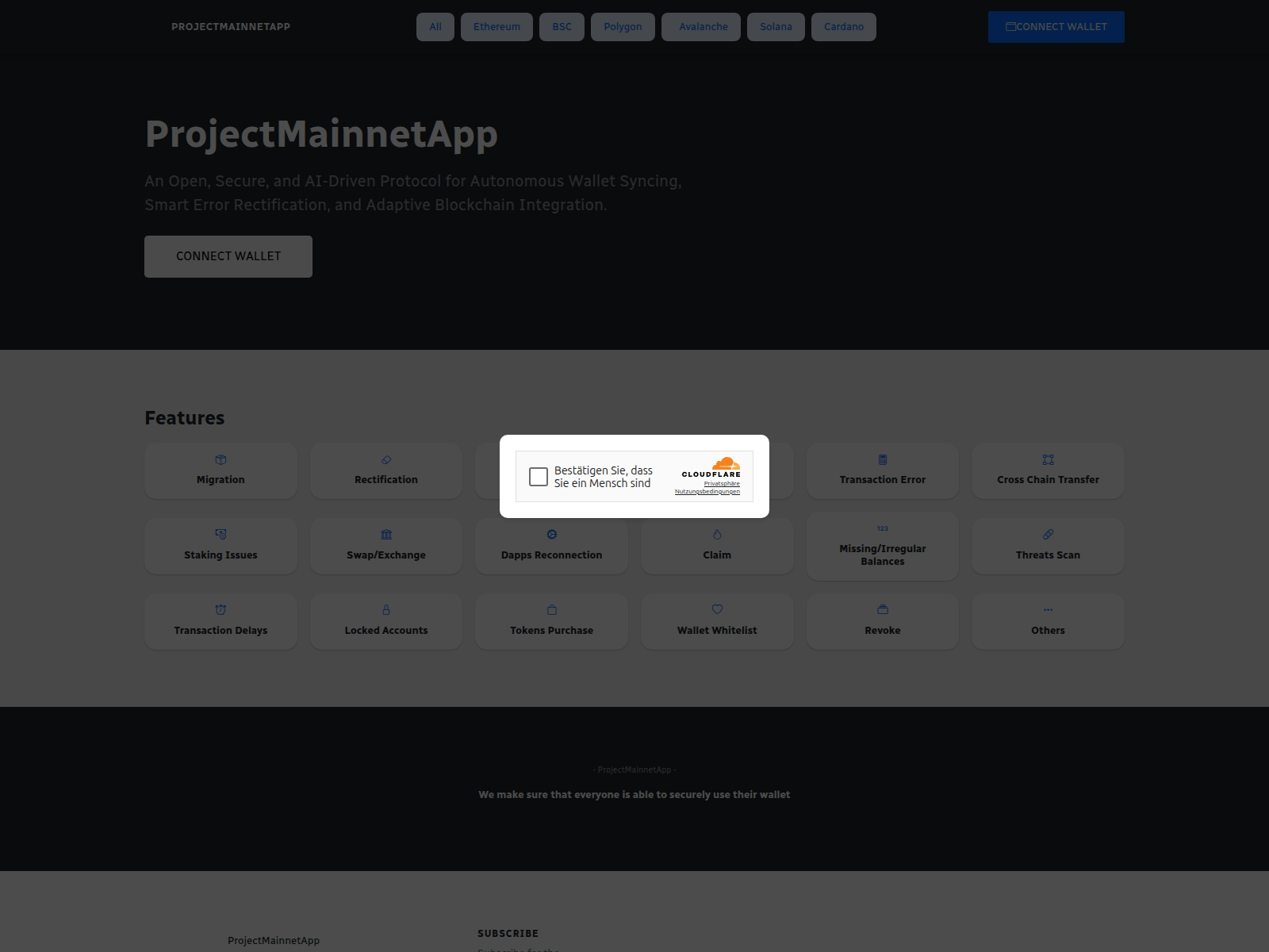 Screenshot of mainnetdapps-portals.com