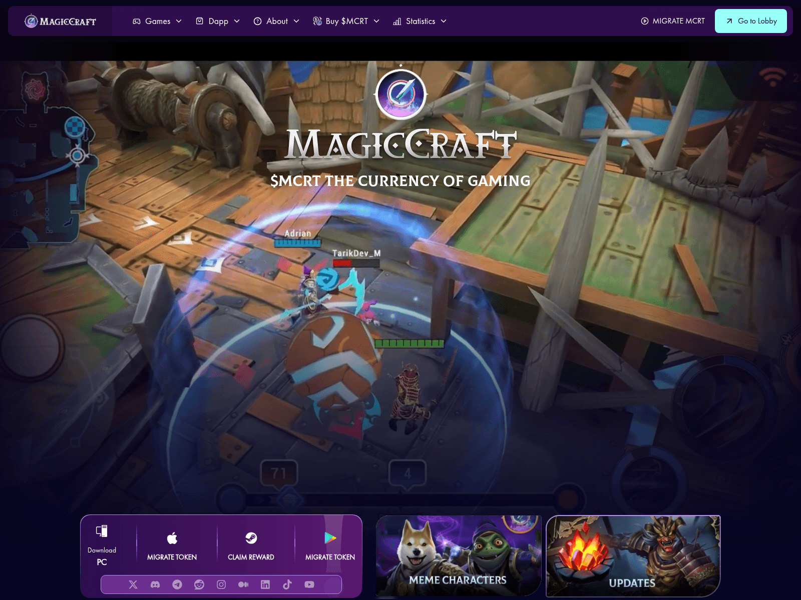 Screenshot of magiccraft-migrate.pages.dev
