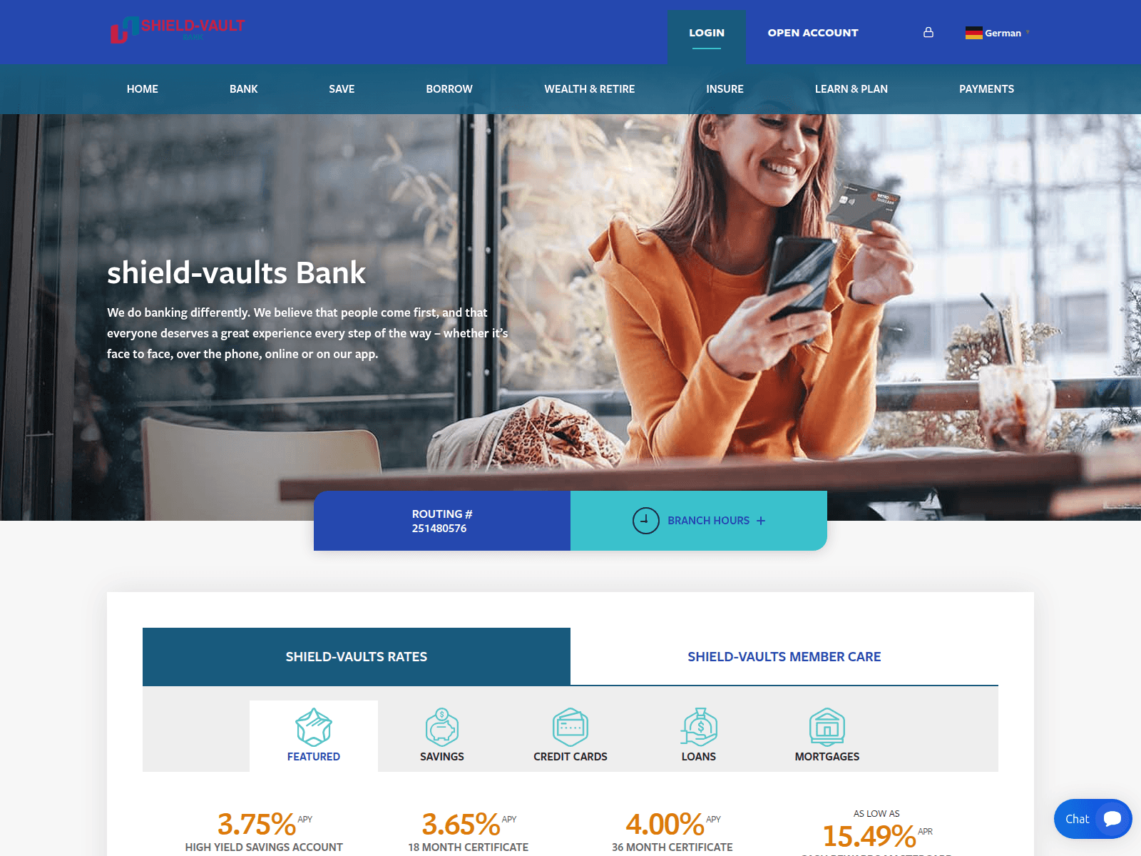 Screenshot of shield-vaults.com