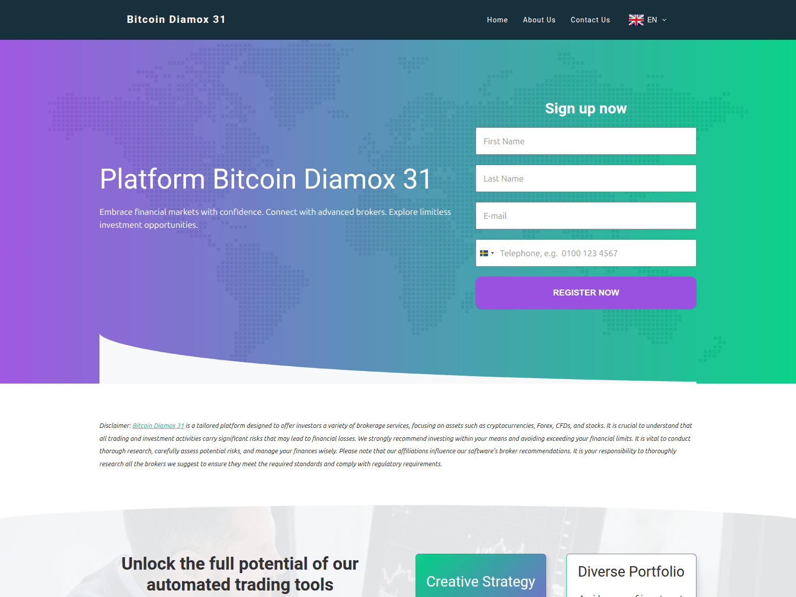Screenshot of bitcoindiamox31app.com