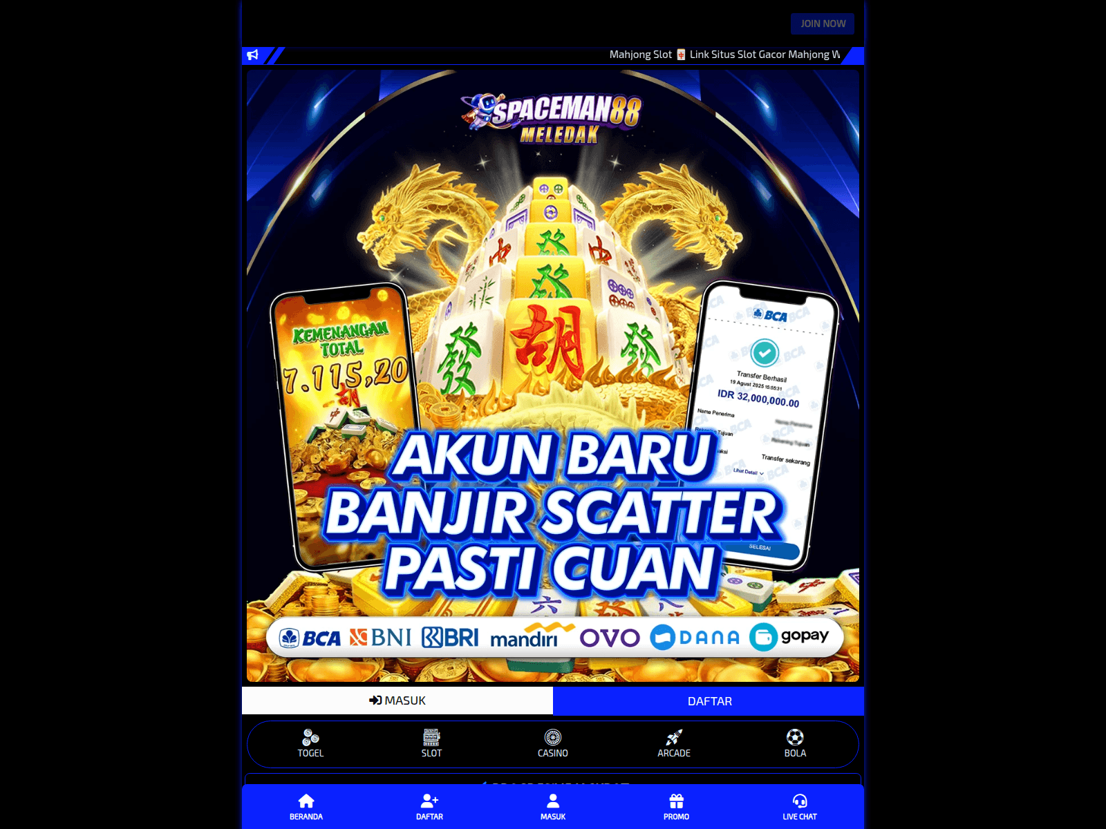 Screenshot of slot-gacor-rankone.pages.dev
