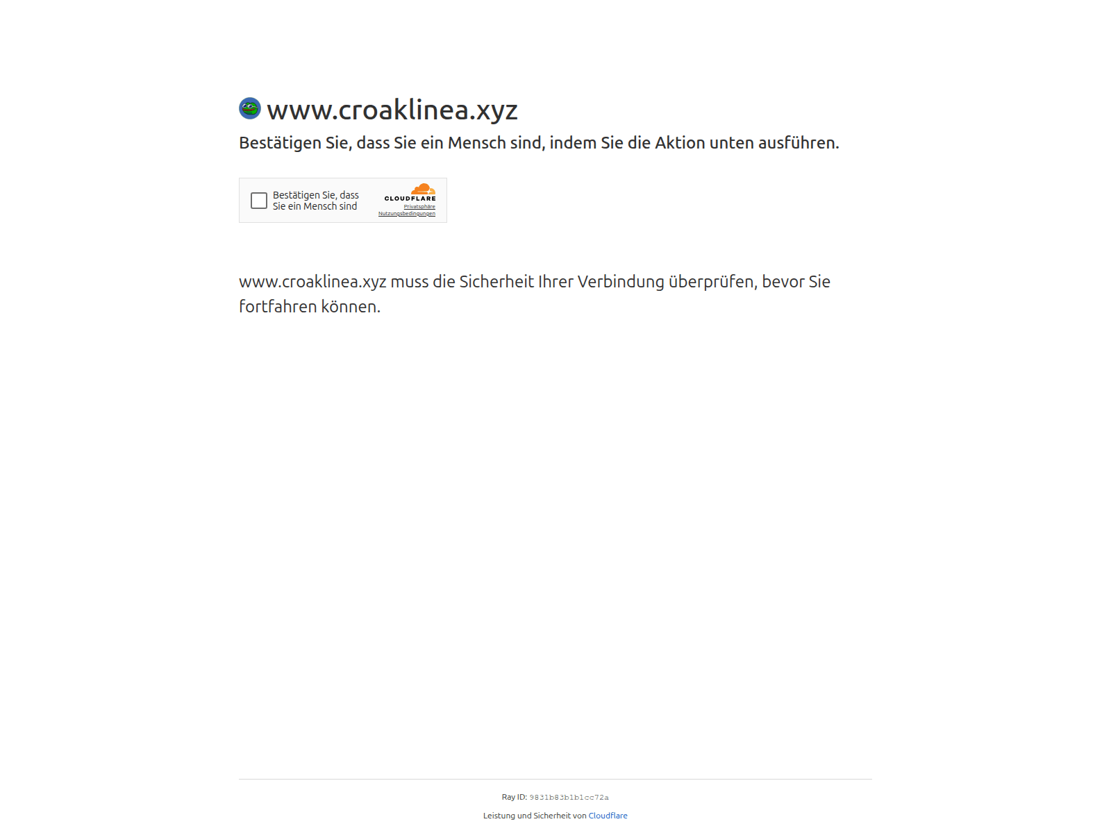 Screenshot of www.croaklinea.xyz