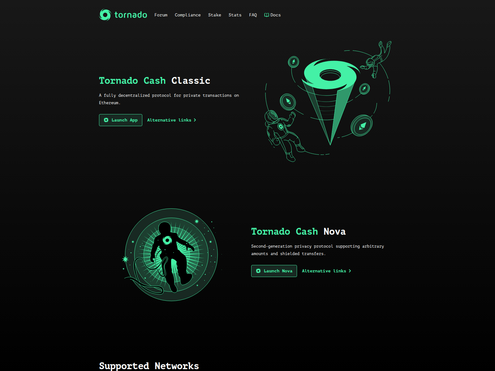 Screenshot of tornade.cash