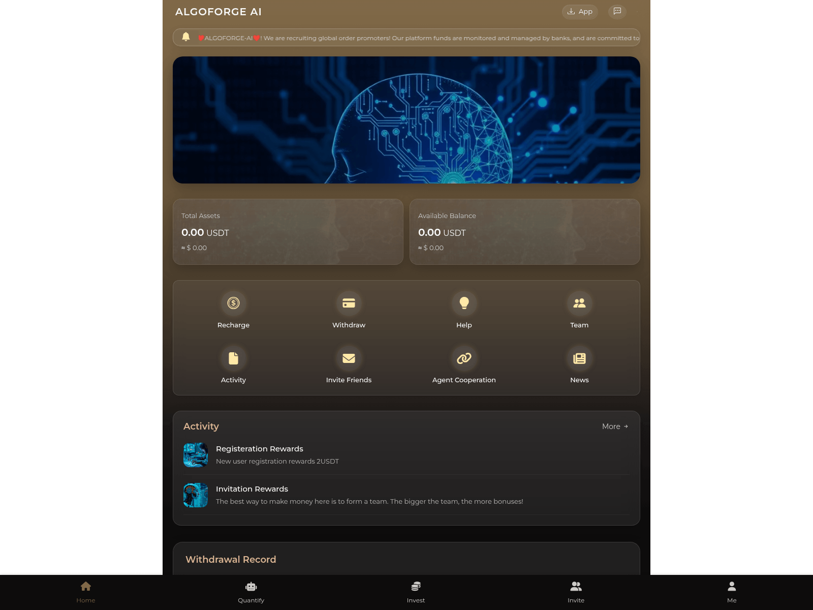 Screenshot of algoforge-ai.com