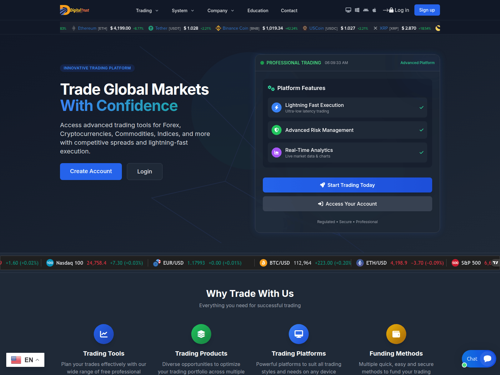 Screenshot of digitaltrustx.live.luminacapital.pro