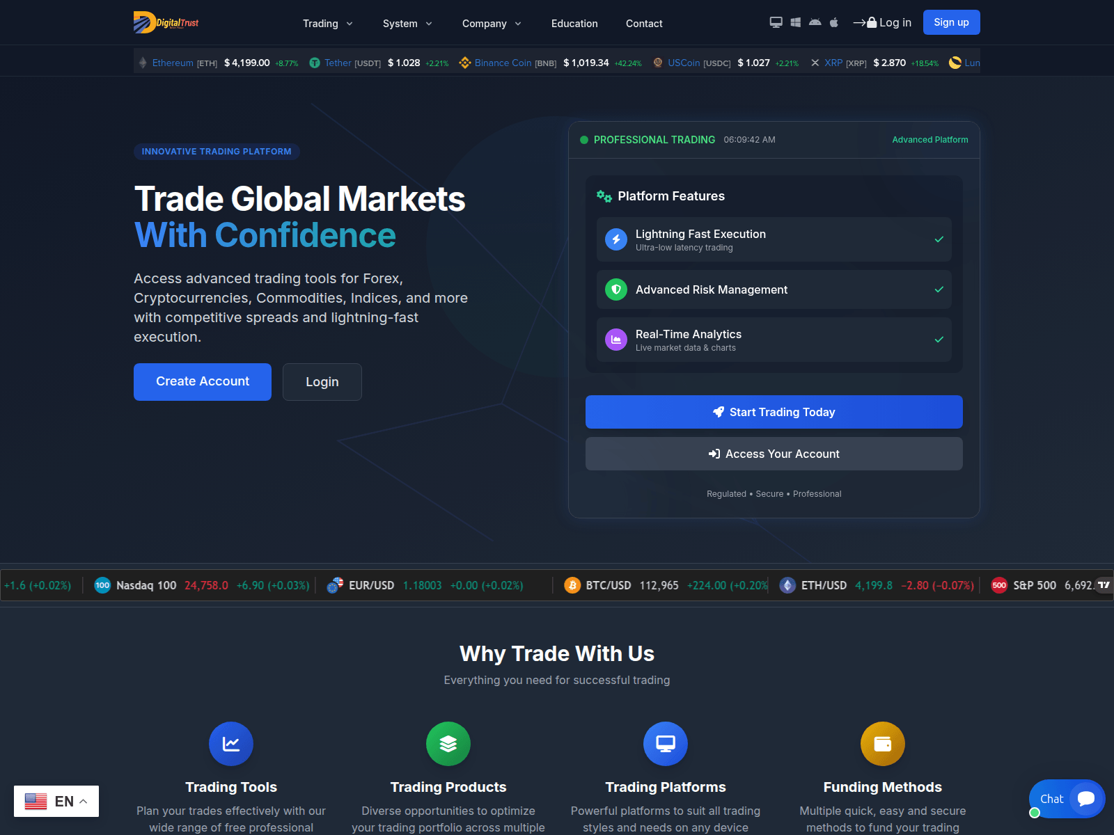 Screenshot of digitaltrustx.live