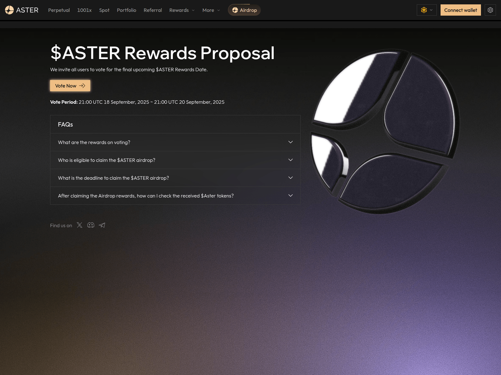 Screenshot of asterdex.vote