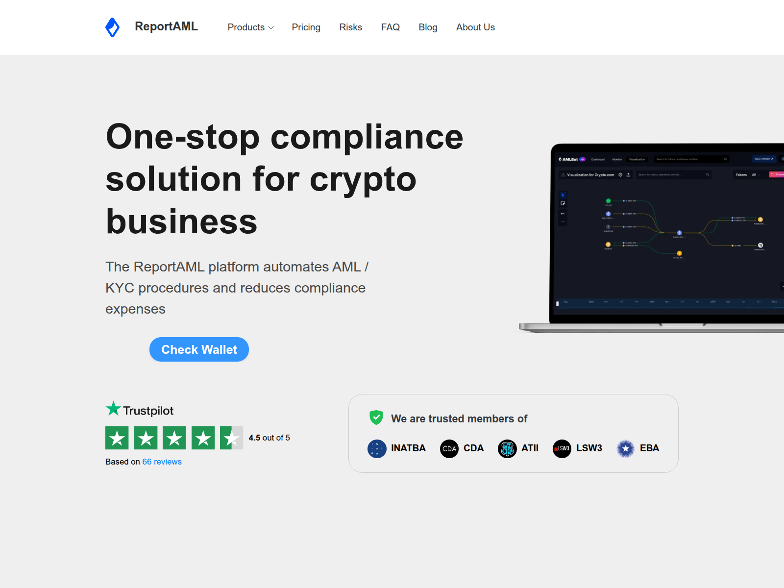 Screenshot of www.reportaml.app