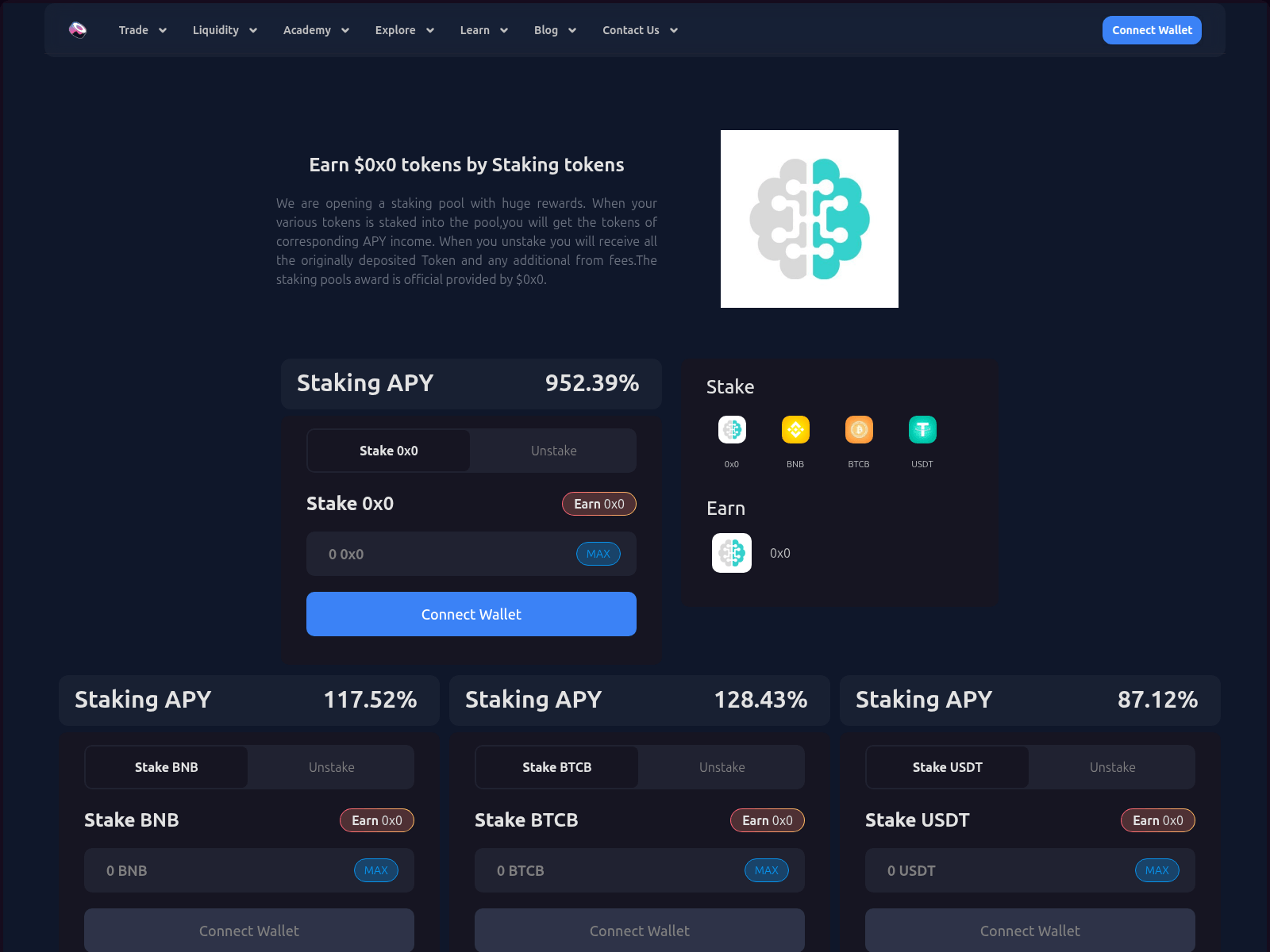 Screenshot of 0x0exchange.sushistakes.info