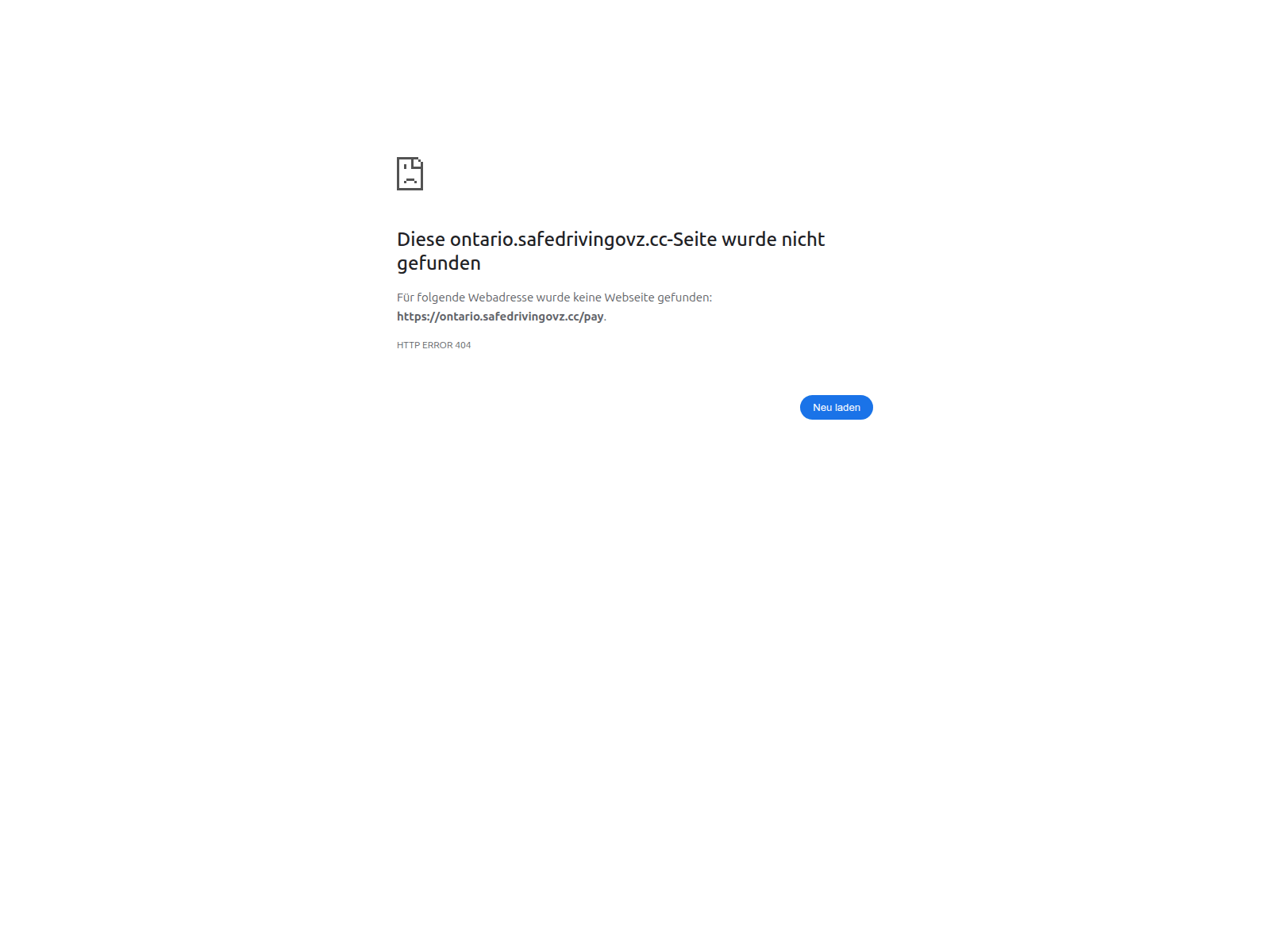 Screenshot von ontario.safedrivingovz.cc