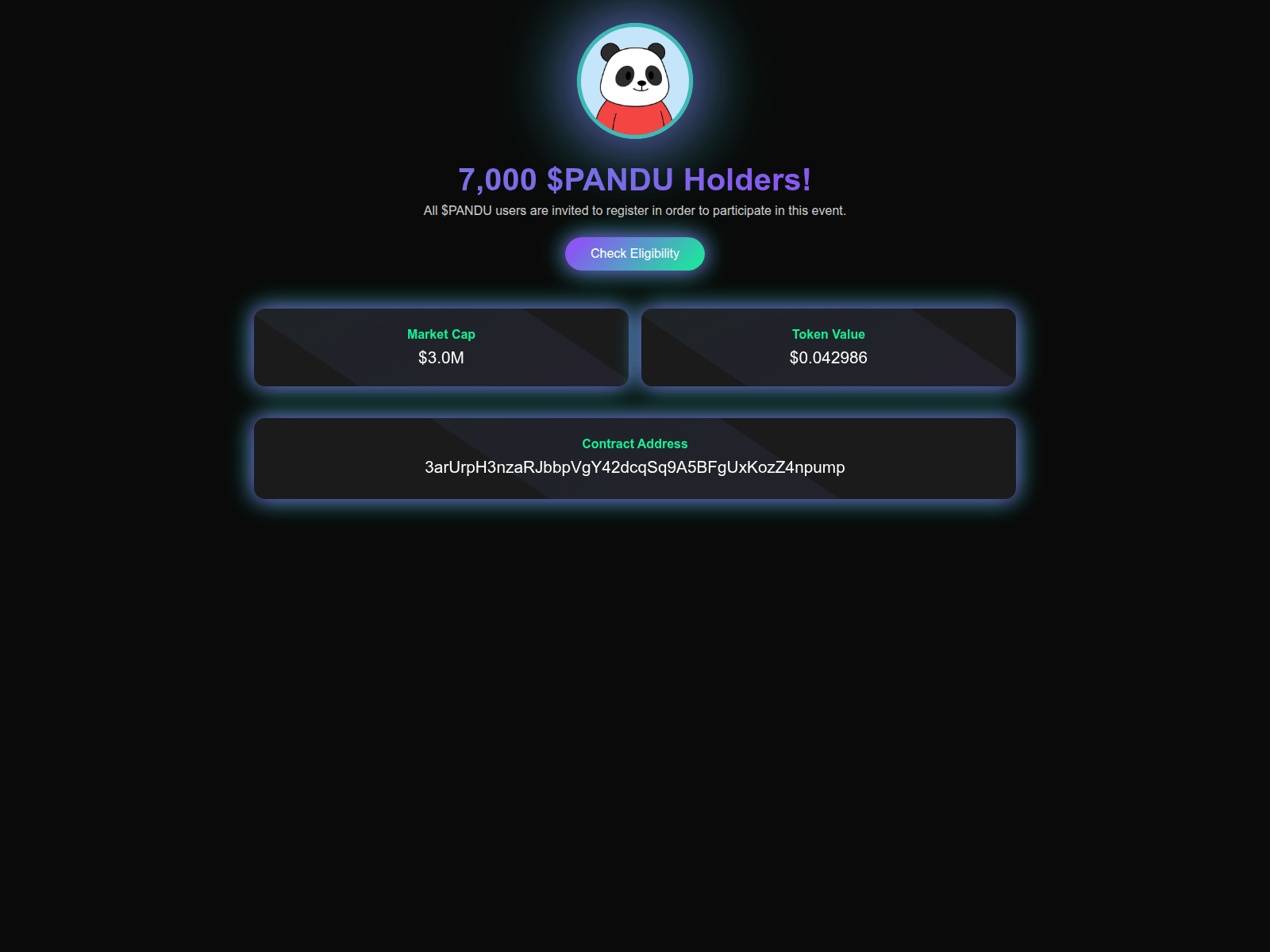 Screenshot of pandaspandu.com