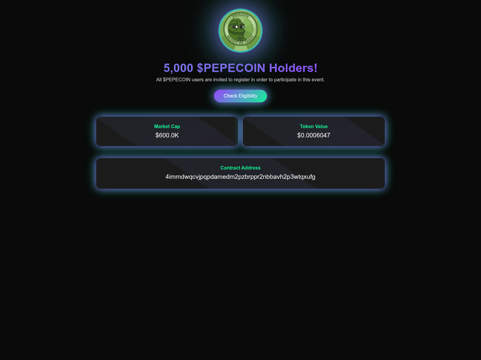 Screenshot of pepecoin-sol.com