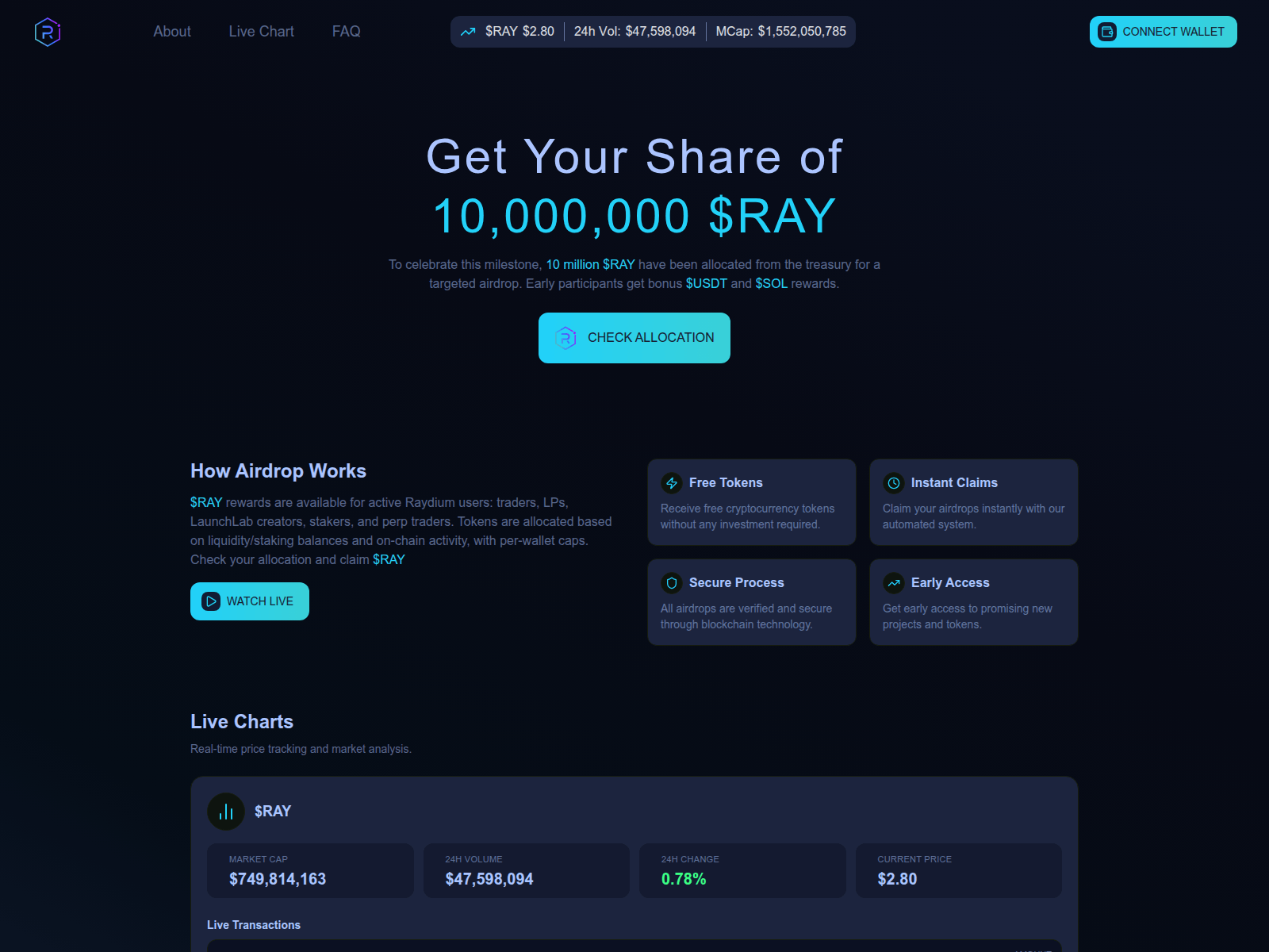 Screenshot of raydium-allocation.com