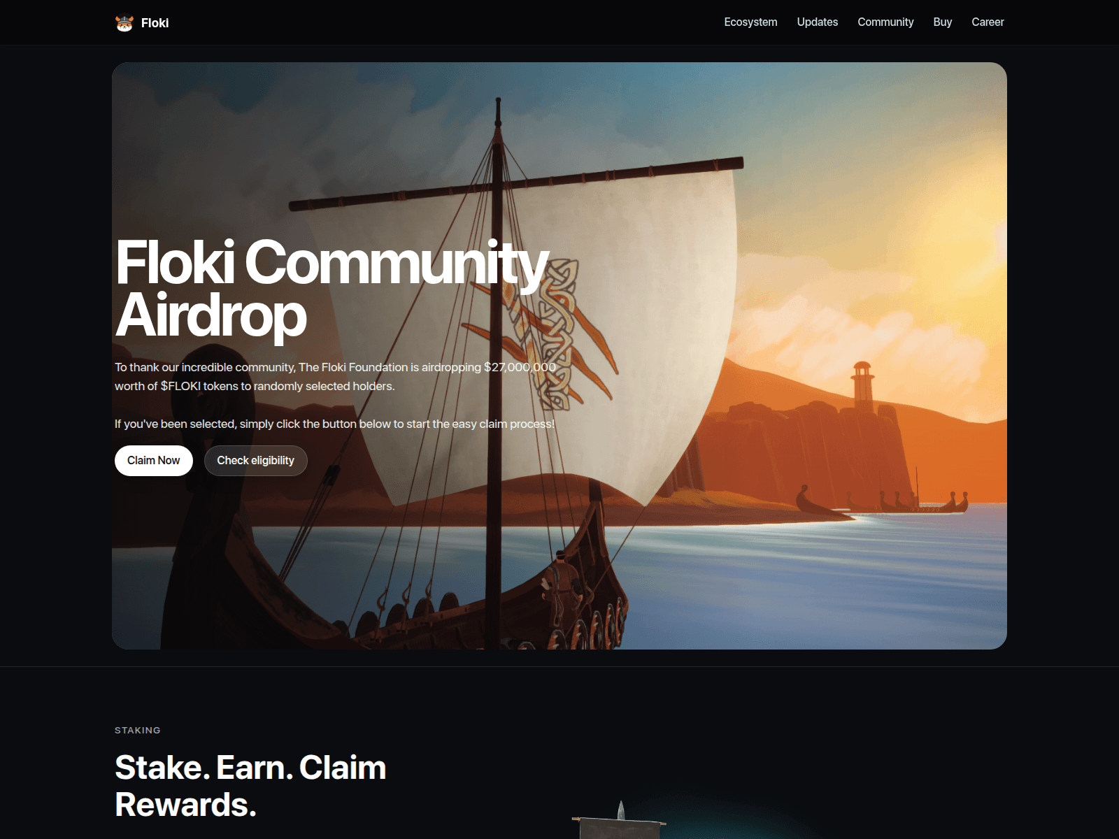 Screenshot of bonus-floki.com
