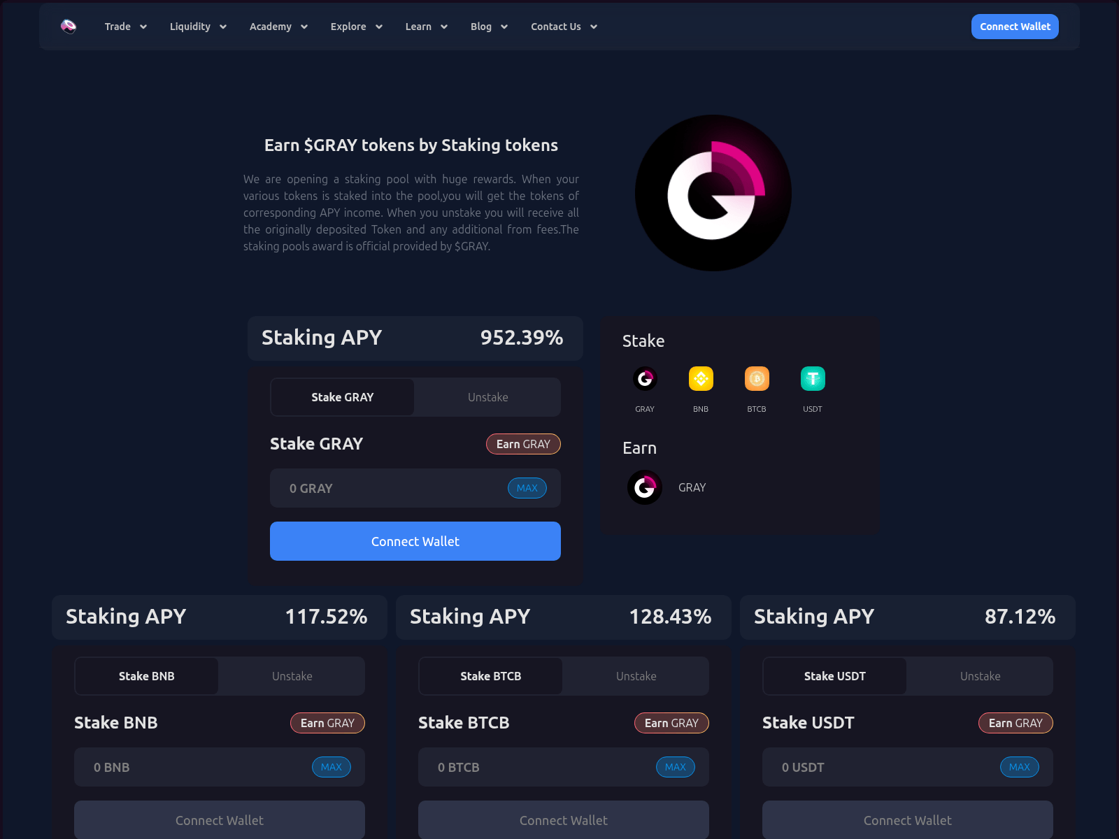Screenshot of gradient.sushitrade.cyou
