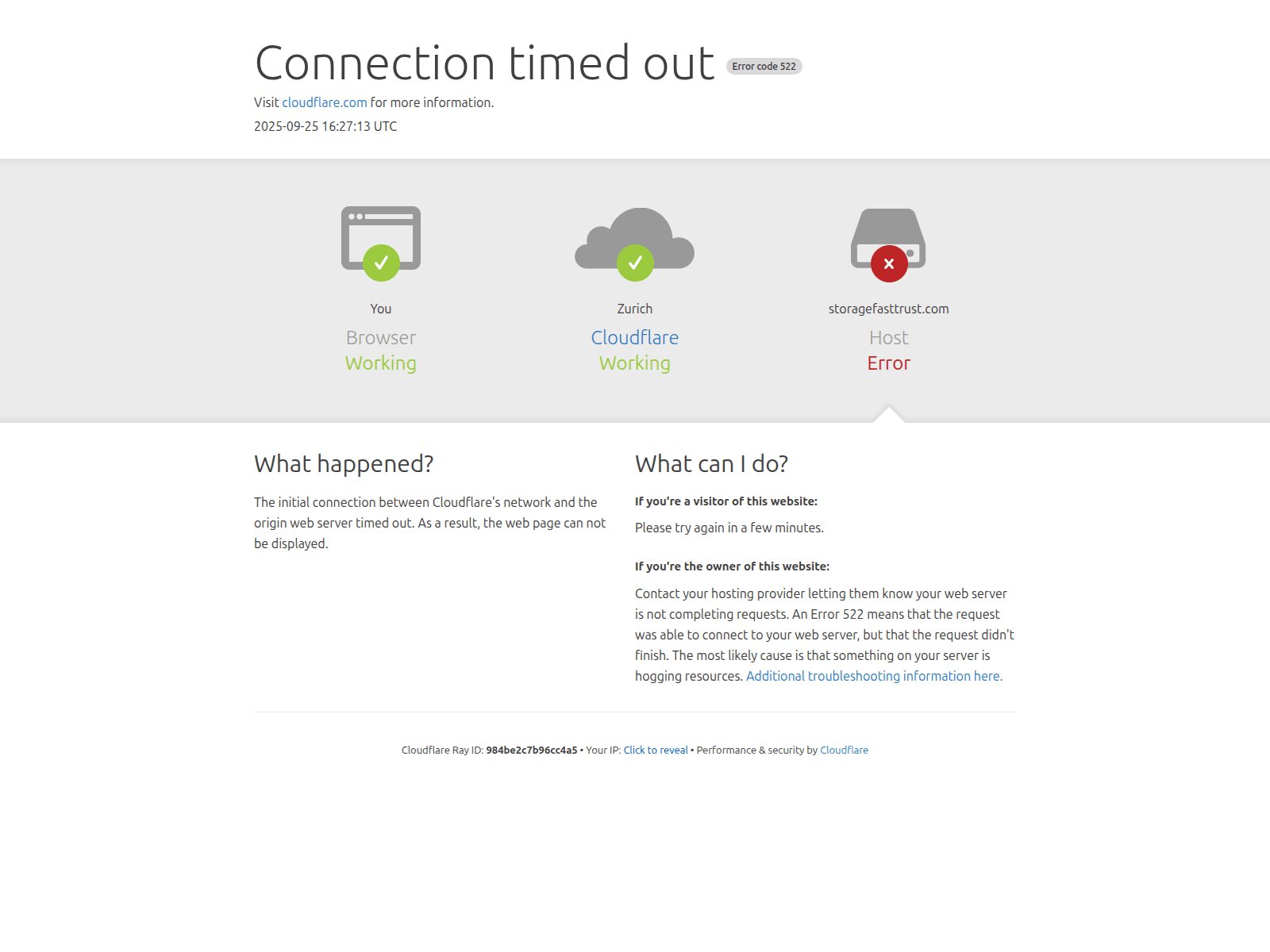 Forensic screenshot of storagefasttrust.com