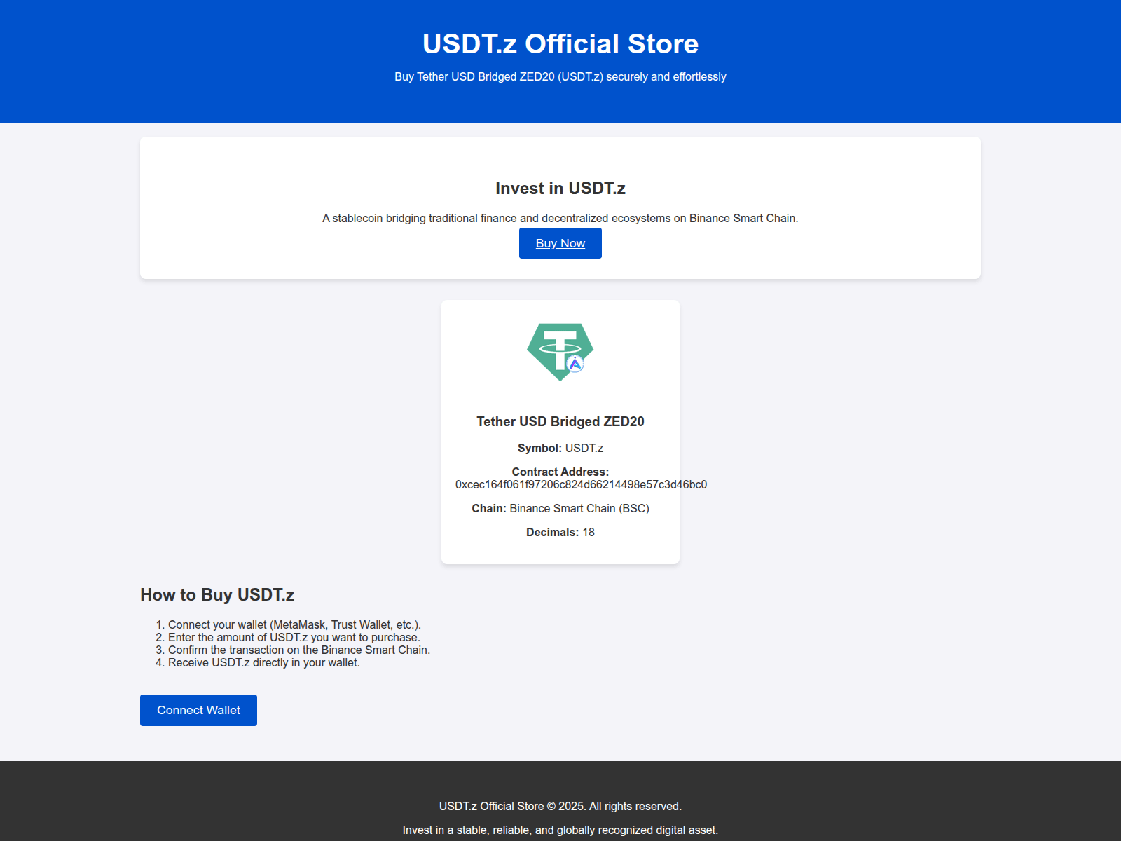 Screenshot of usdtzstore-v1.pages.dev