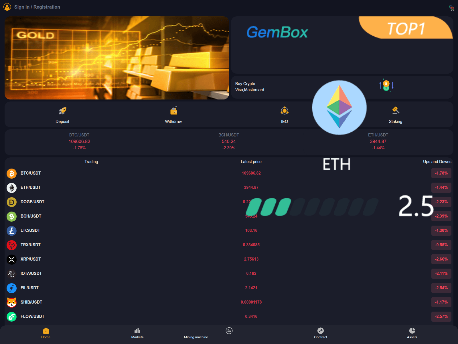 Screenshot of coinexhus.net