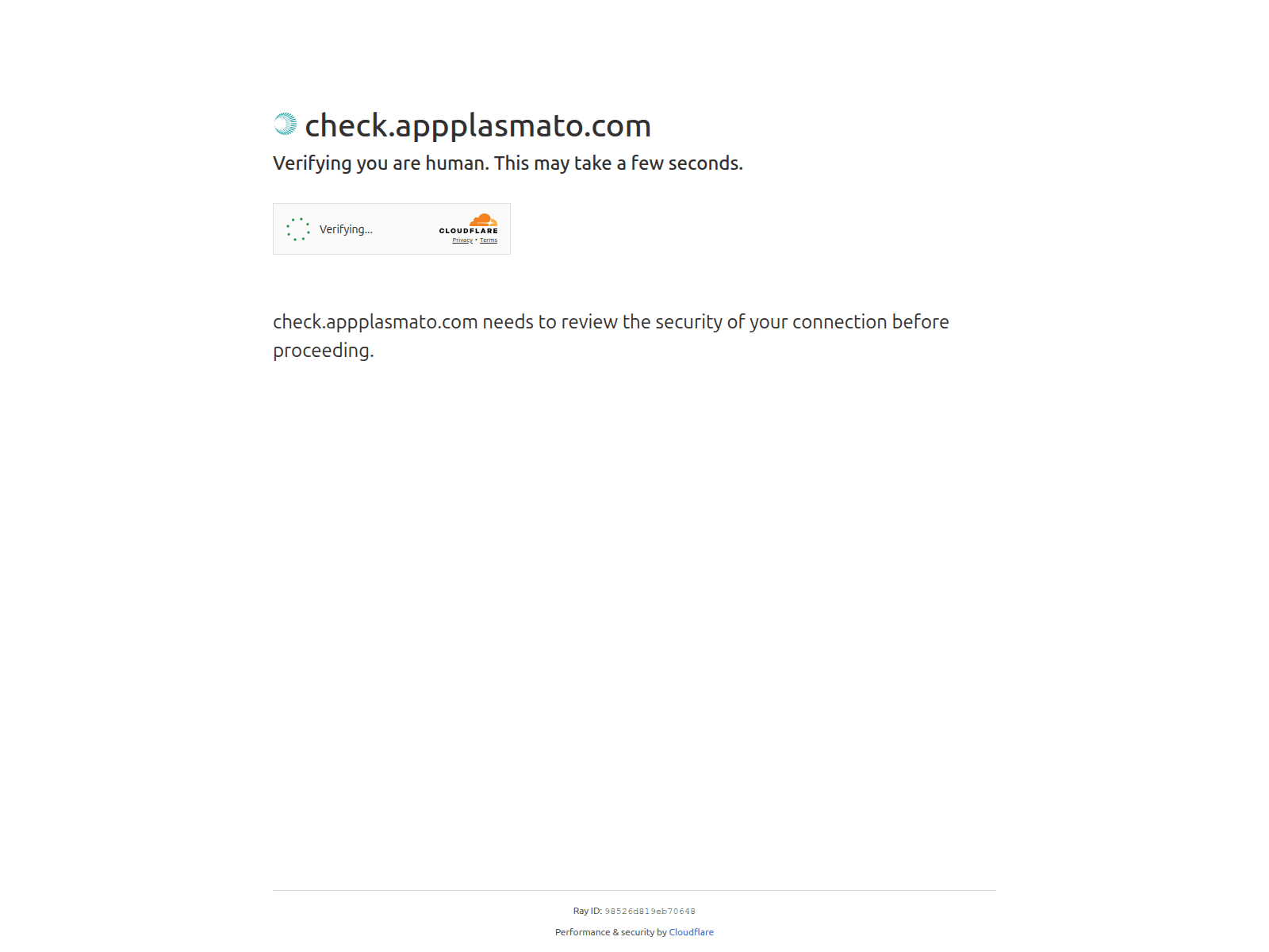 Screenshot of check.appplasmato.com