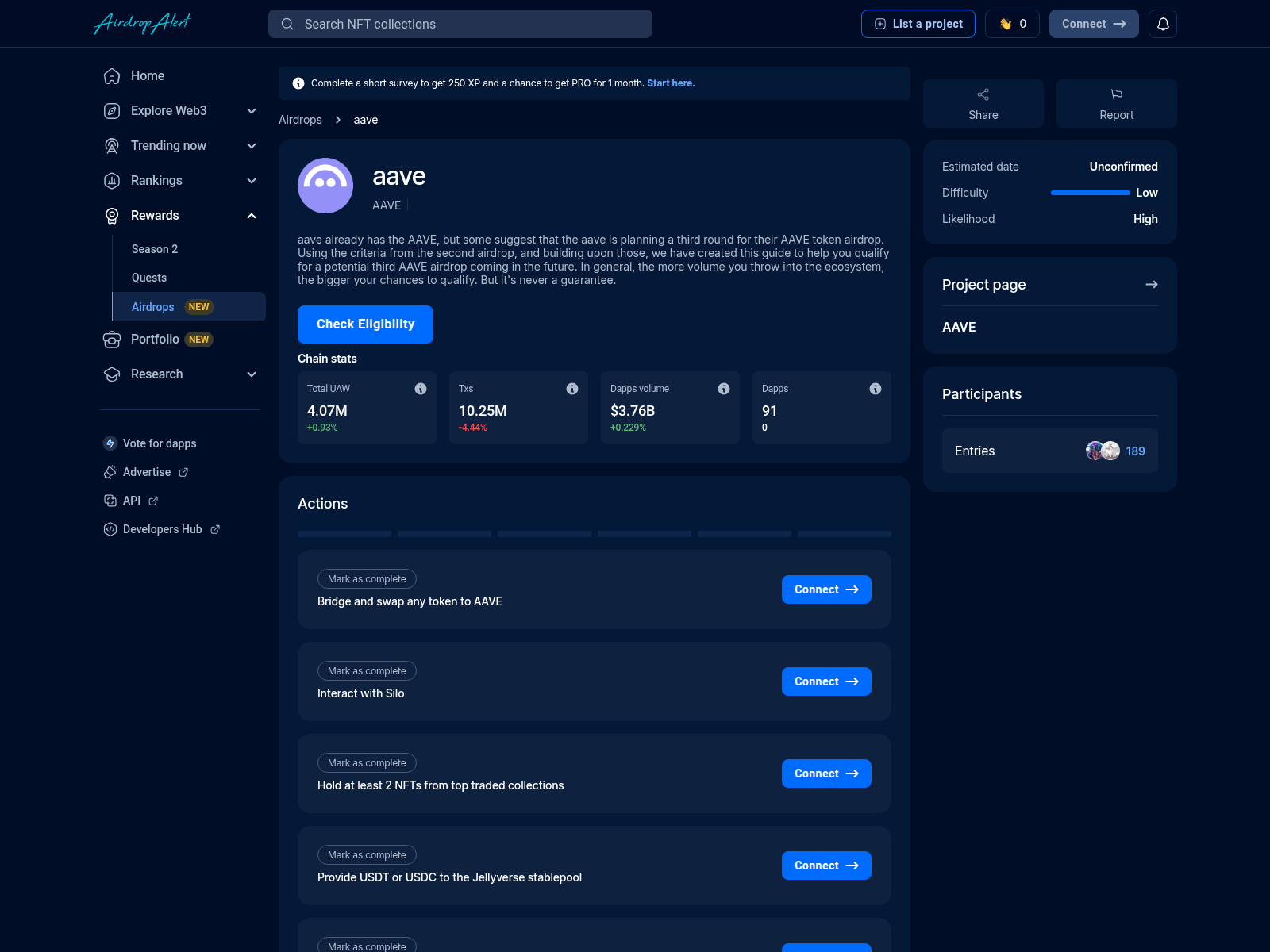 Screenshot of aave.airdropalert.cfd