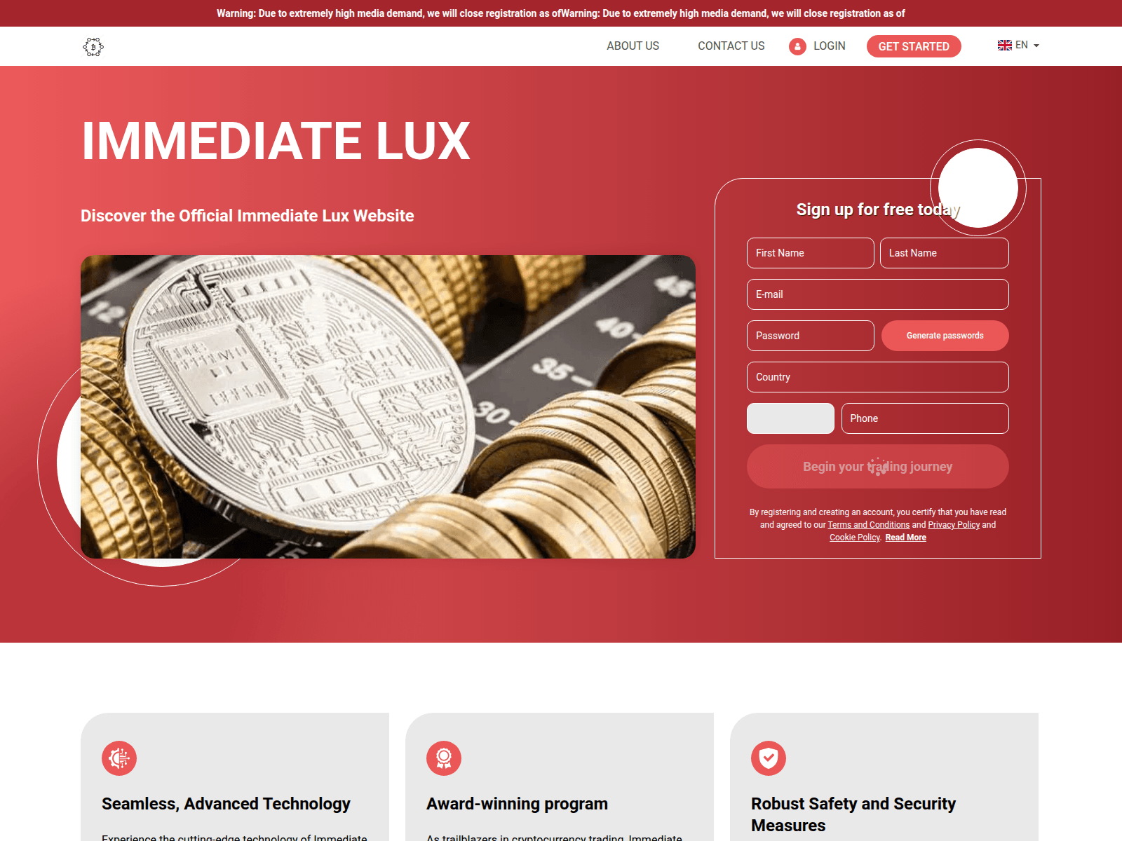Screenshot of immediateluxsoft.com