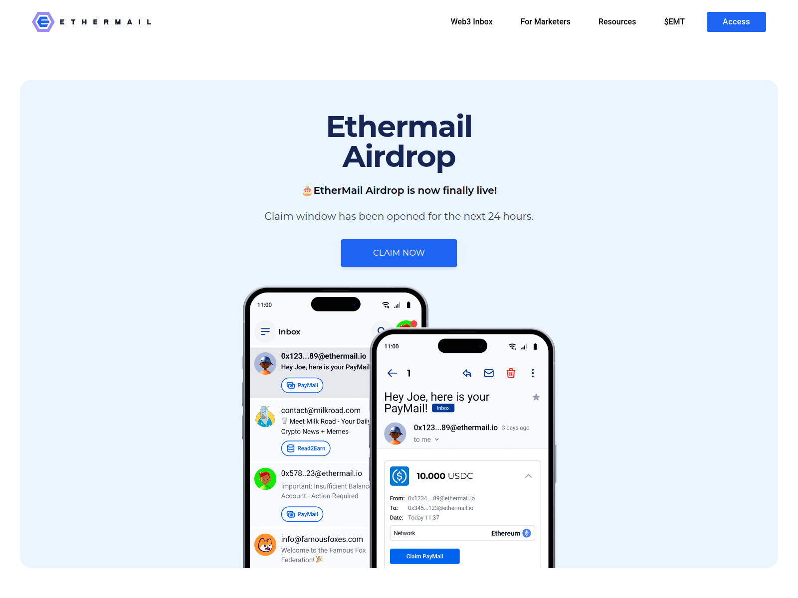 URLScan capture for ethermail.ch