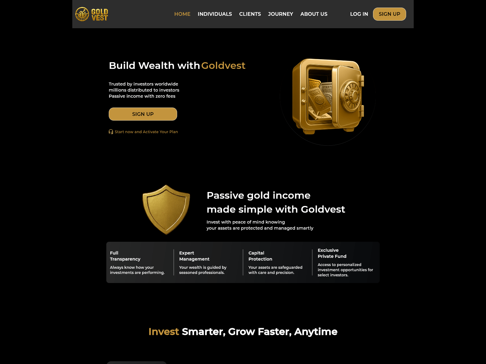 Screenshot of goldvest.co