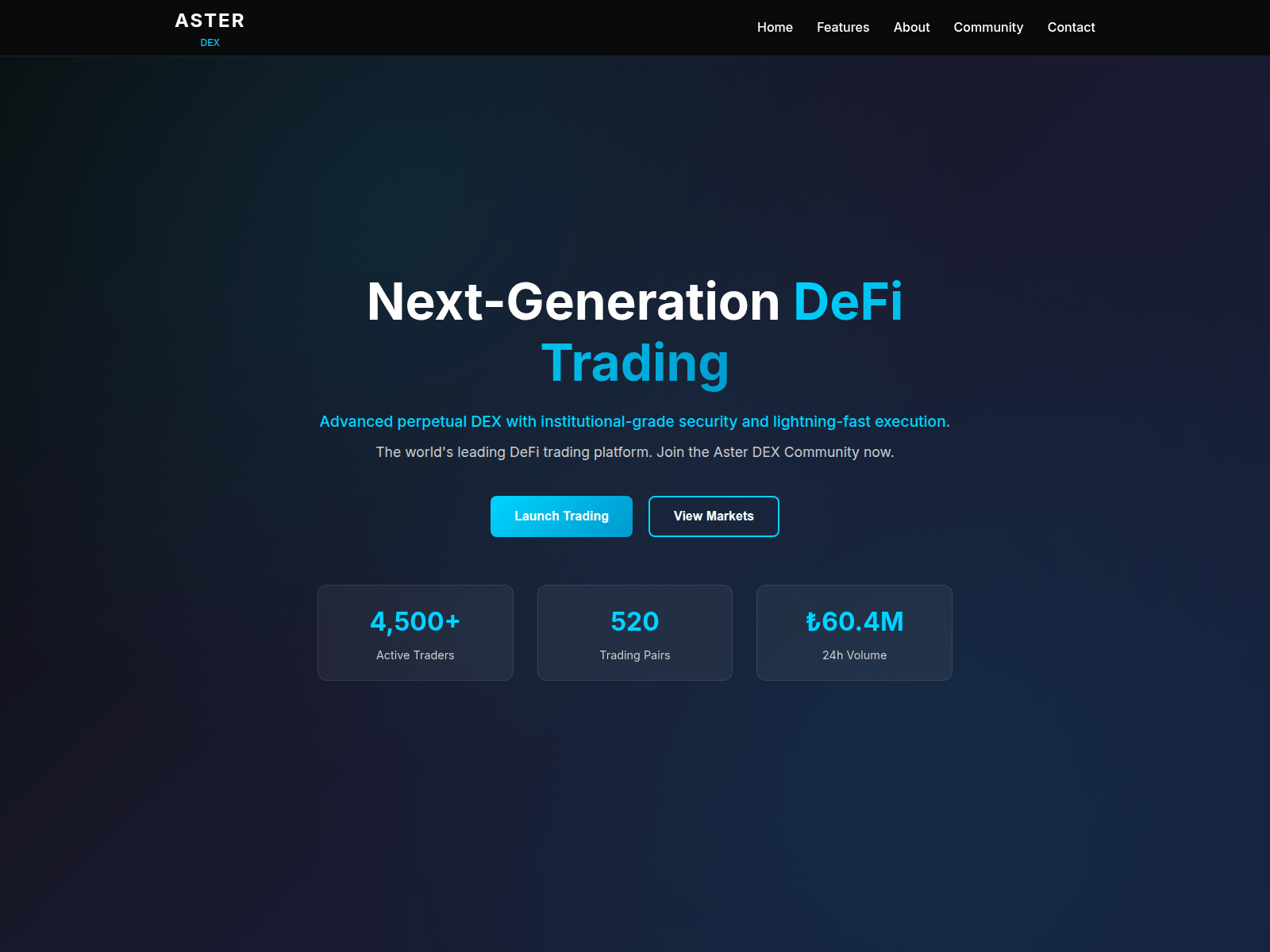 Screenshot of aster-dex.uk