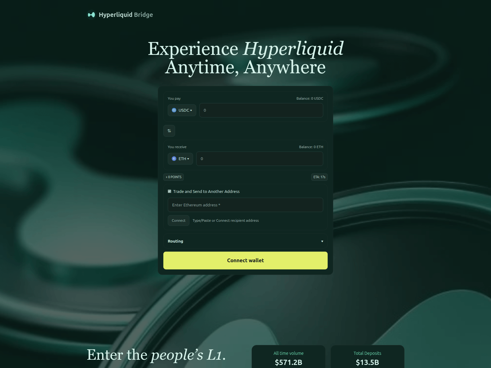 Screenshot of hyperliquid-bridge.com