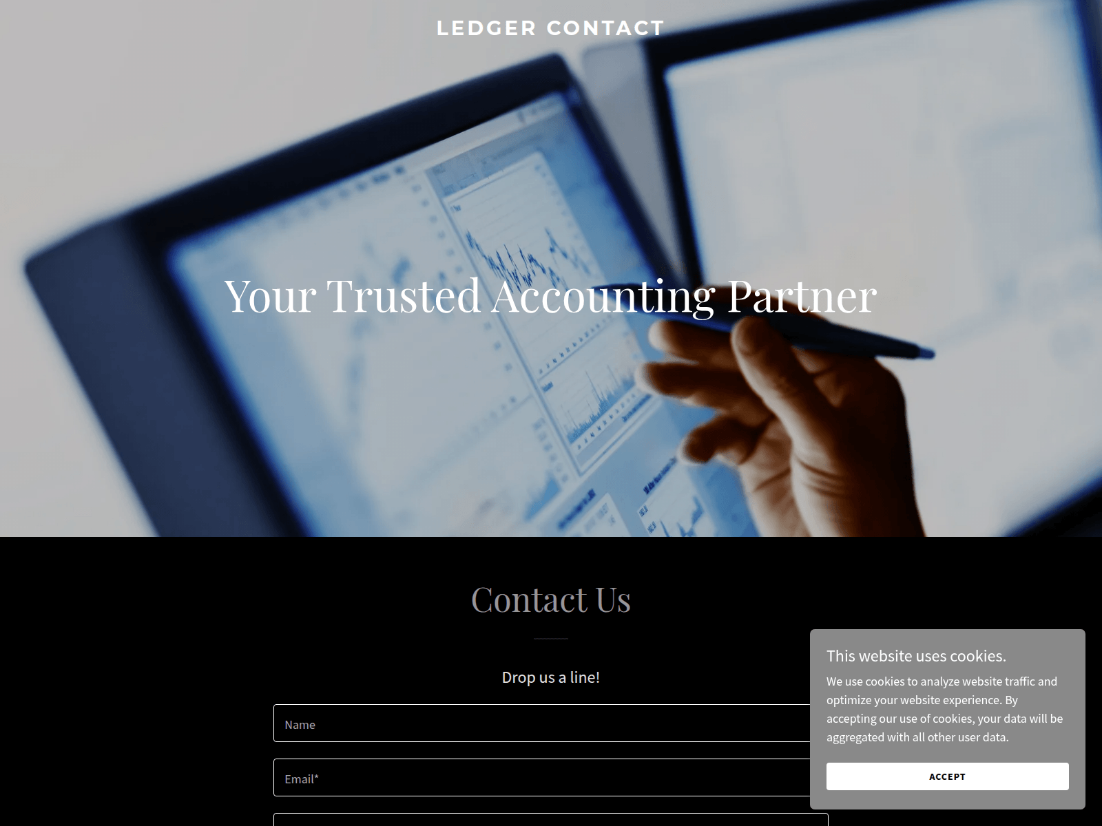 Screenshot of ledger-contact.info