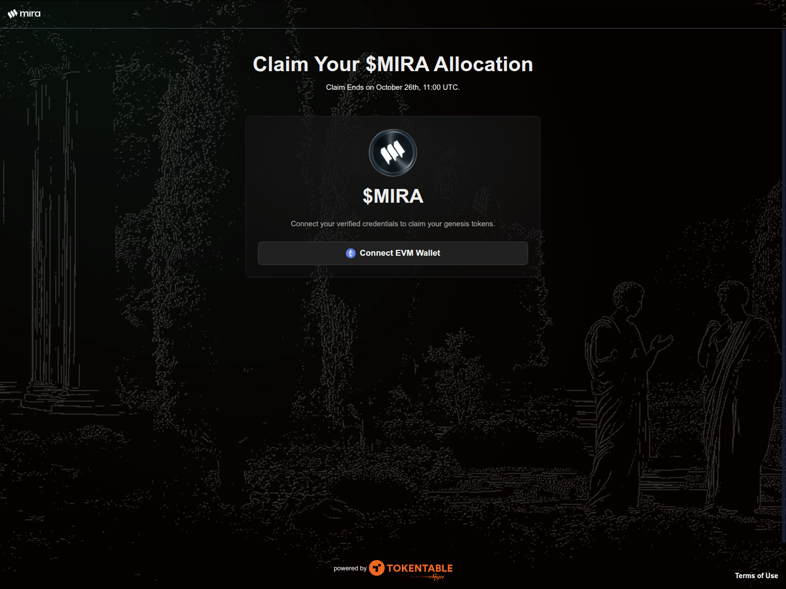 Screenshot of mira.tokentabie.xyz