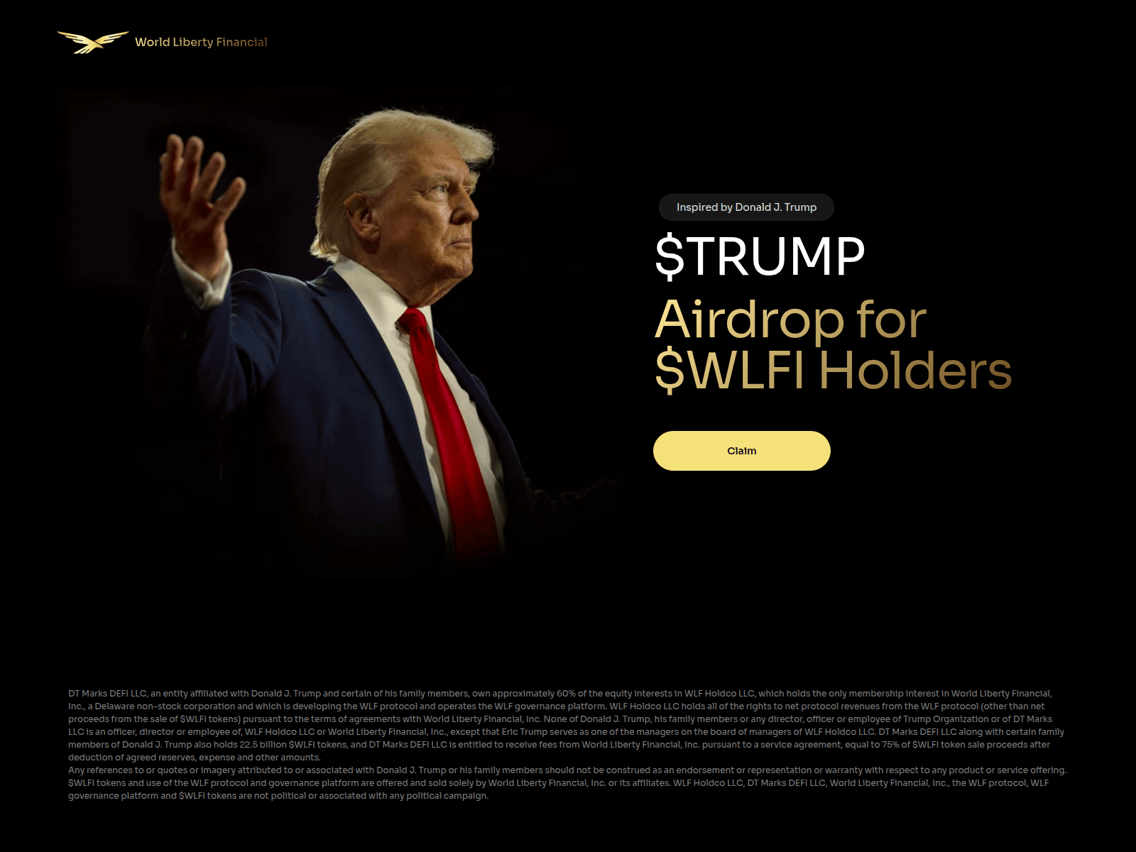 Screenshot of drop-worldlibertyfi.com