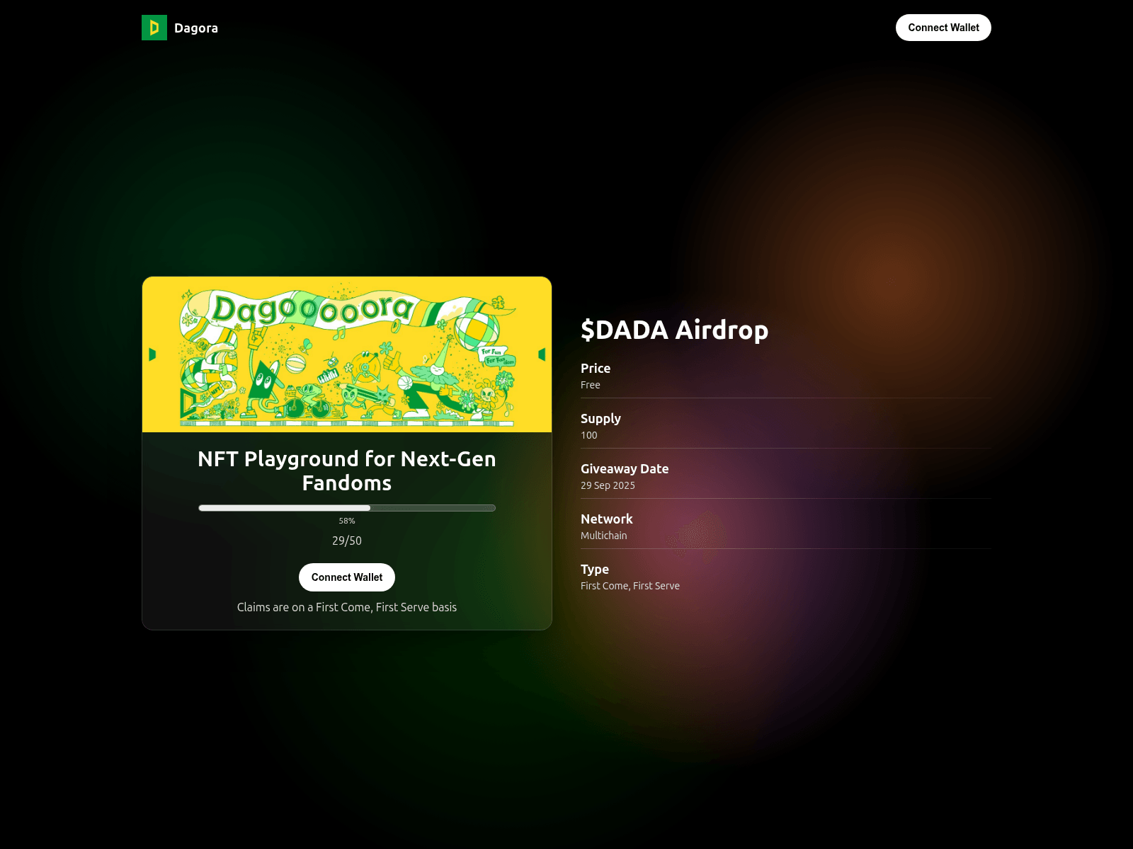 Screenshot of dagora.live
