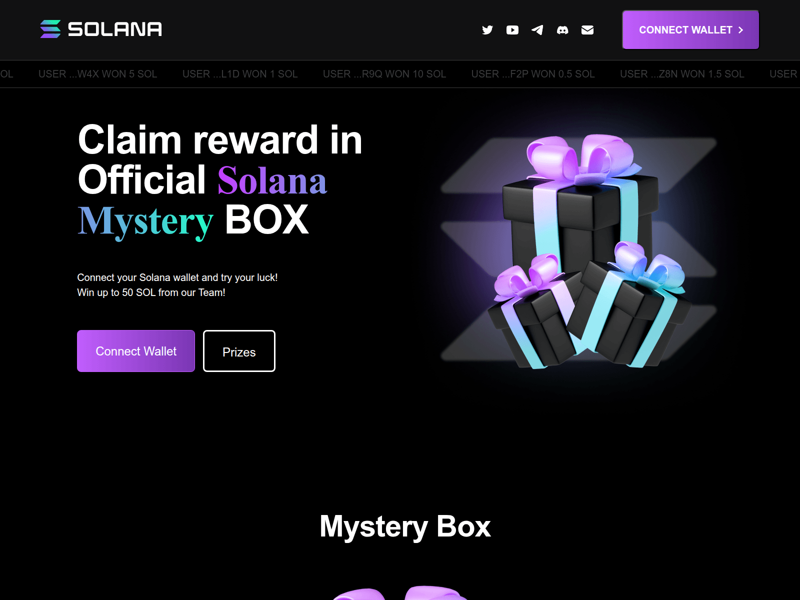 Screenshot of solrefund.live