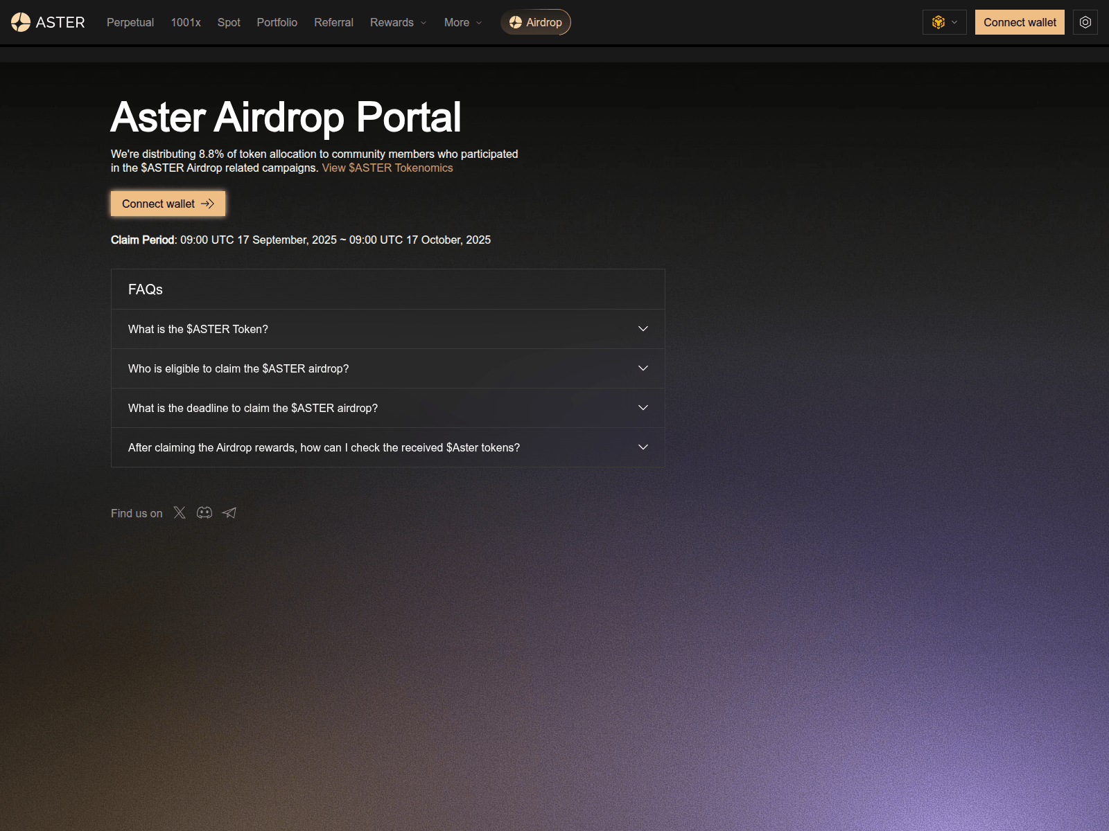 Screenshot of asterdefi.xyz