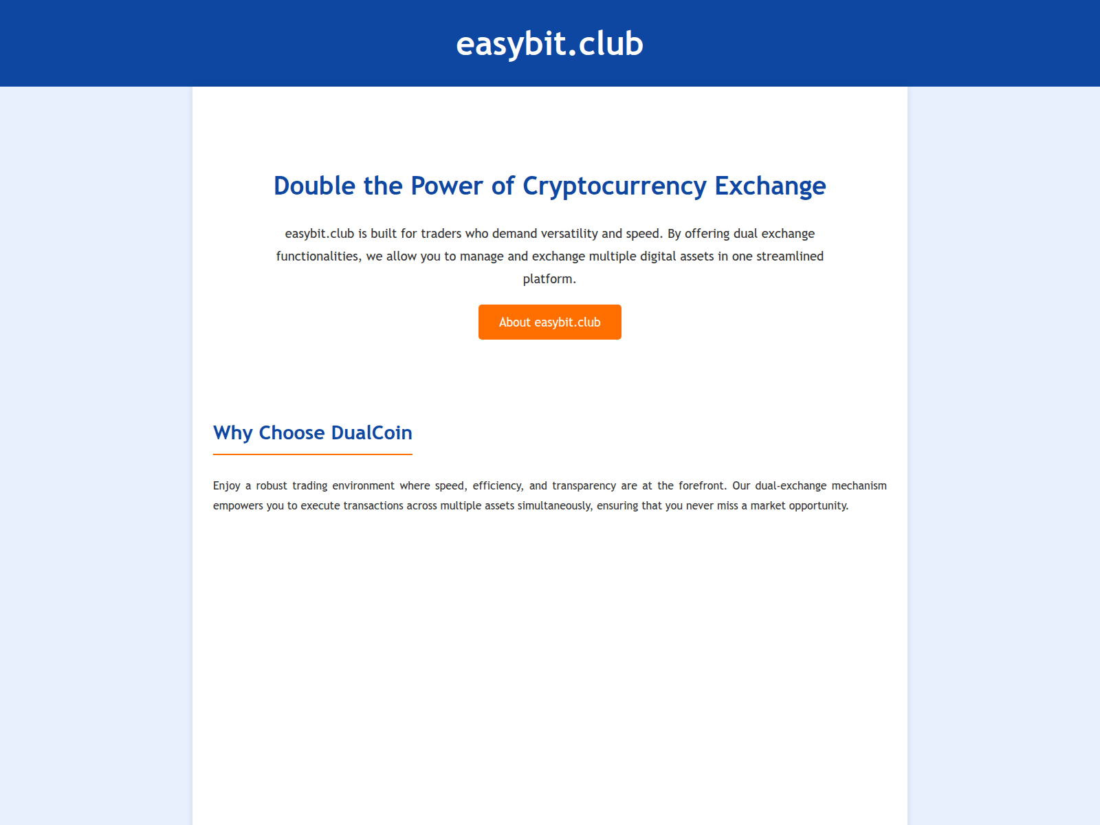 Screenshot of easybit.club