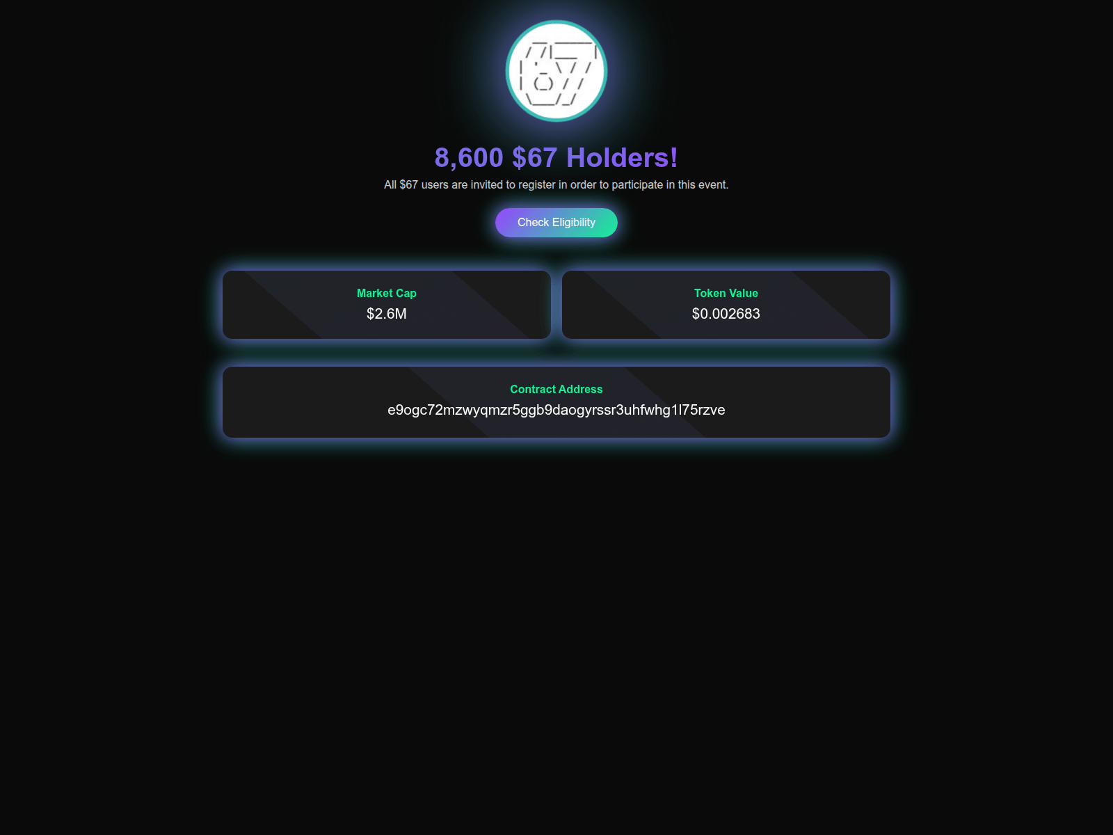 Screenshot of memecoin-67.com