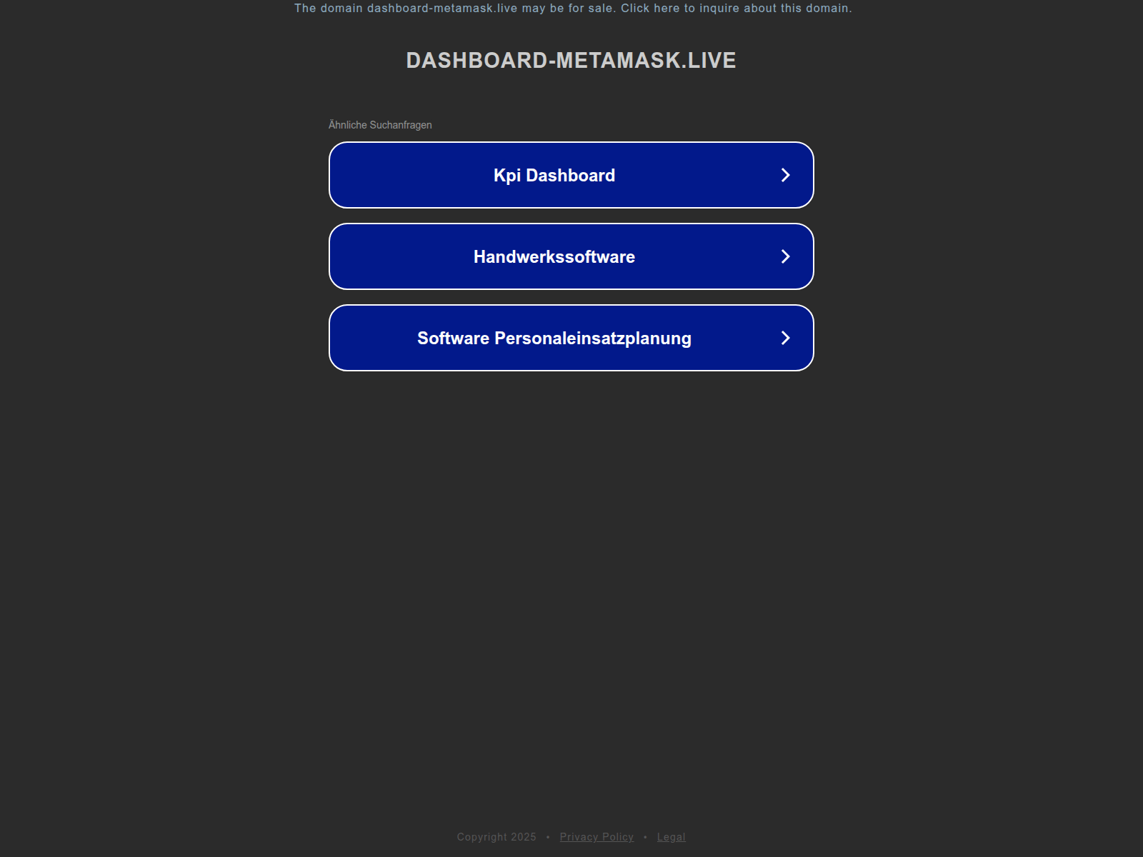 Screenshot of dashboard-metamask.live