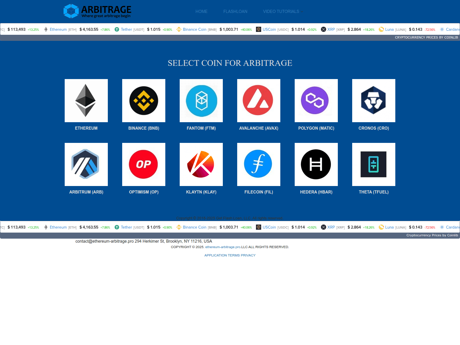Screenshot of ethereum-arbitrage.pro