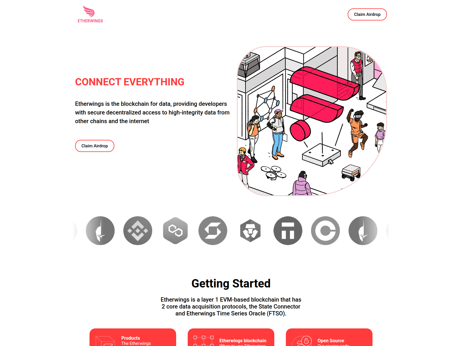 Screenshot of etherwings.com