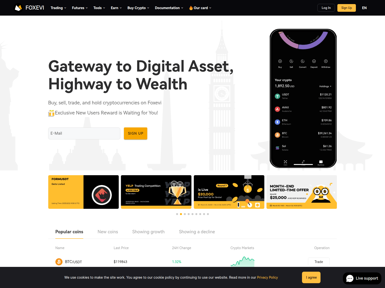 Screenshot of foxevi.com