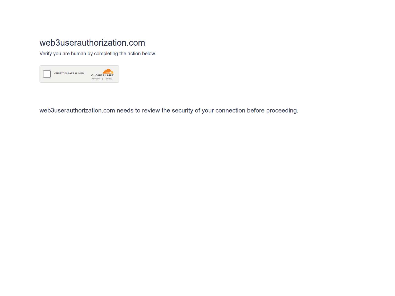 Screenshot of web3userauthorization.com