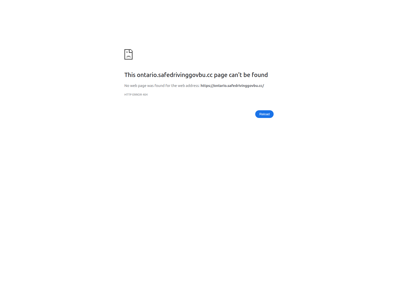 Screenshot von ontario.safedrivinggovbu.cc