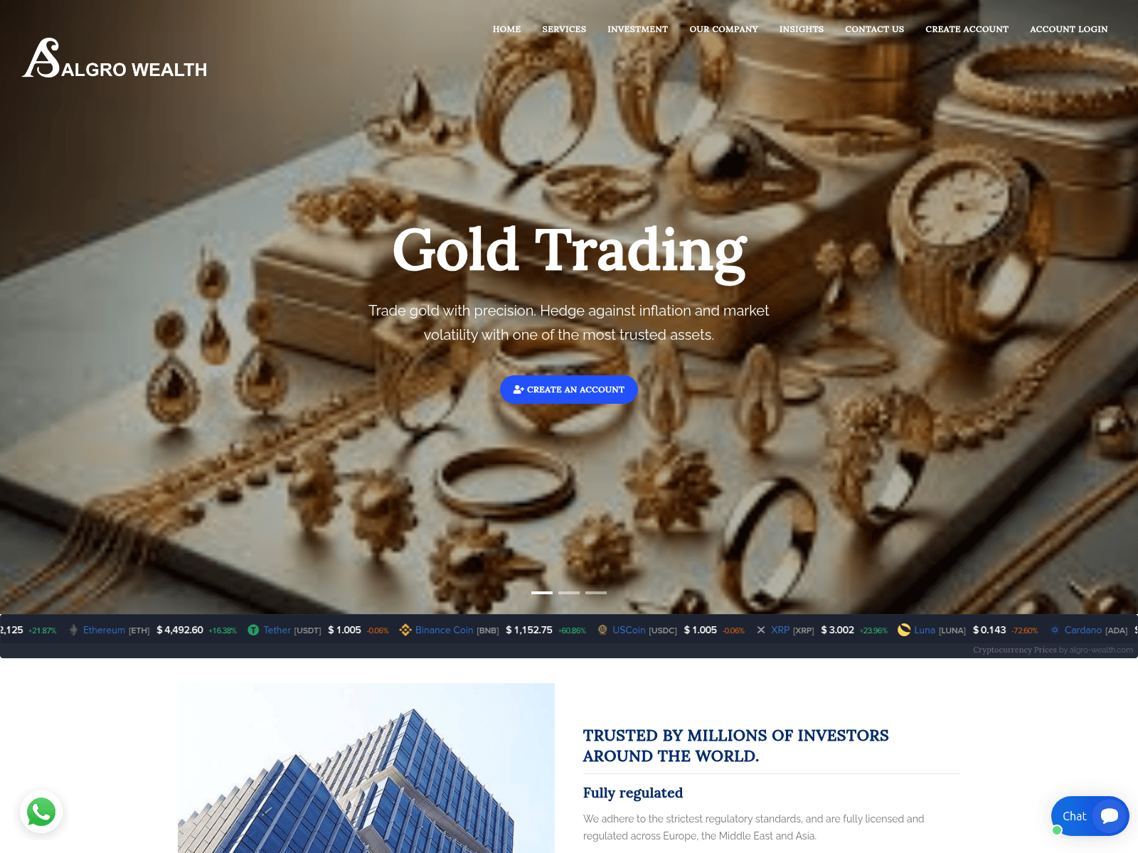 Captura de pantalla de algro-wealth.com